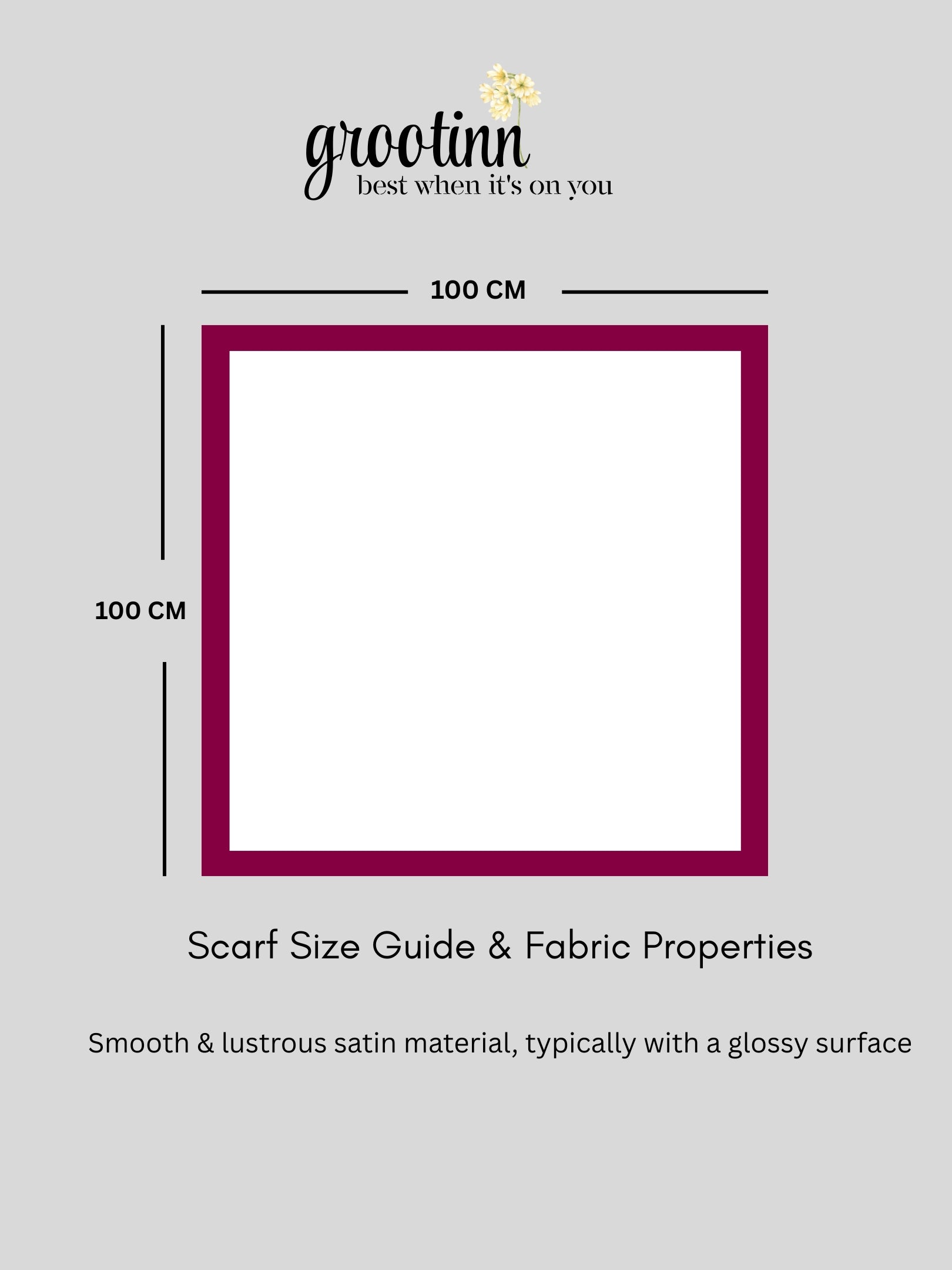 Women Printed Satin Scarf