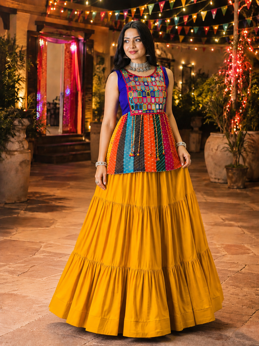 Designer Real Mirror Work Chaniya Choli
