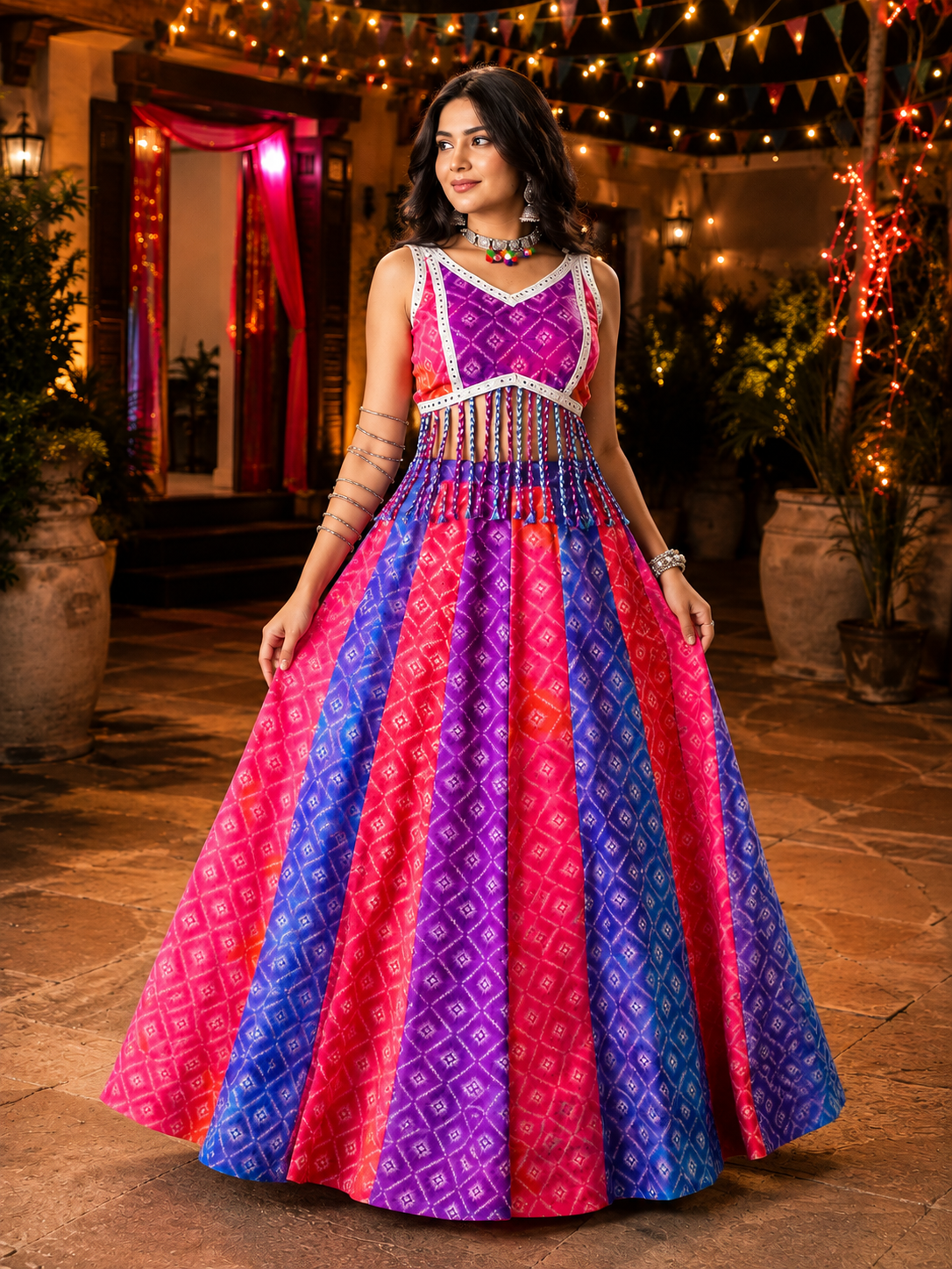 Letest Fancy Navratri Chaniya Choli For Multicolor