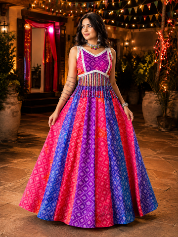 Letest Fancy Navratri Chaniya Choli For Multicolor