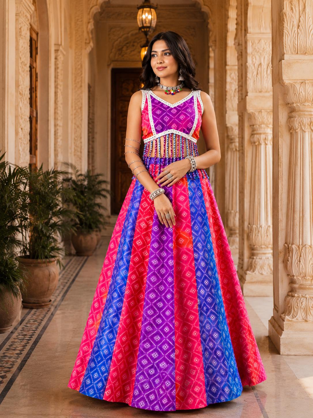 Letest Fancy Navratri Chaniya Choli For Multicolor