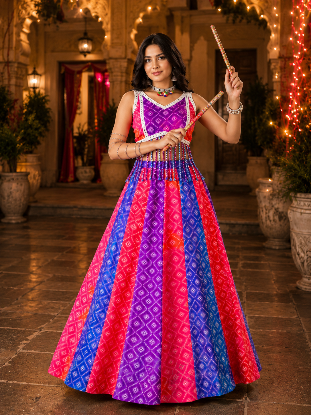 Letest Fancy Navratri Chaniya Choli For Multicolor