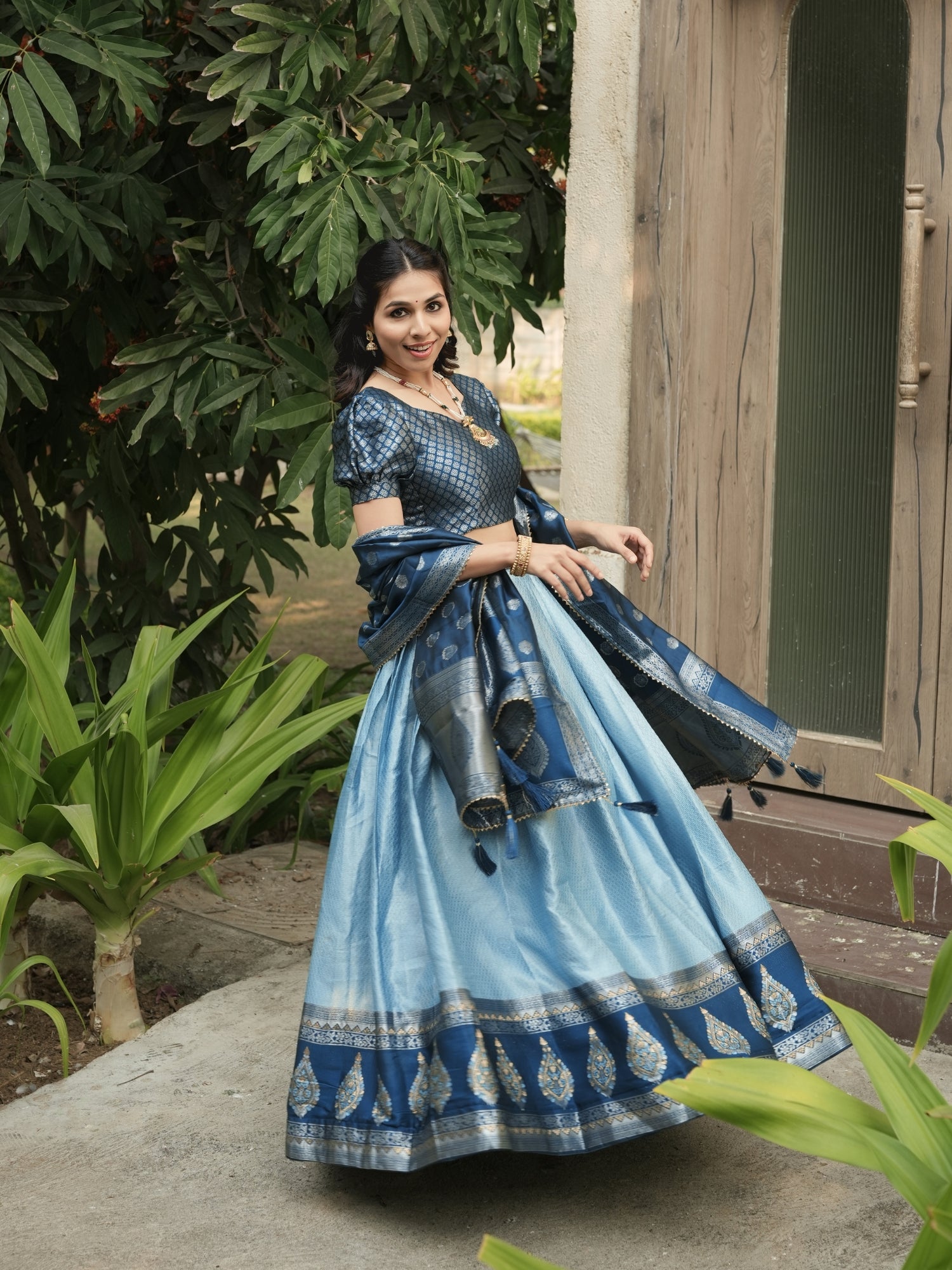 Silk Pattu Kanchipuram Silk Lehenga