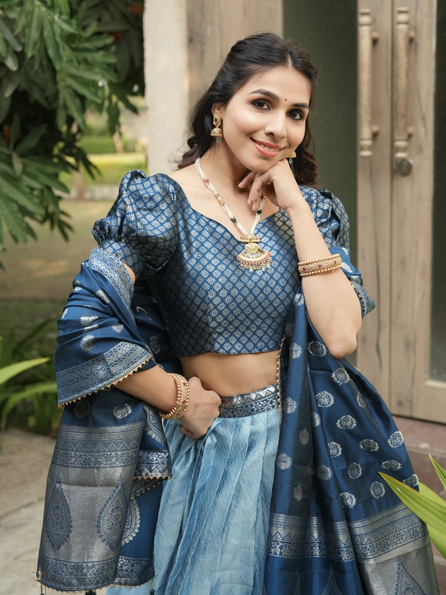 Silk Pattu Kanchipuram Silk Lehenga