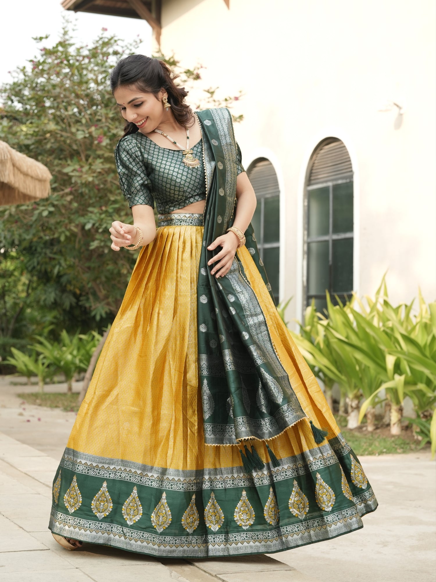 Silk Pattu Kanchipuram Silk Lehenga