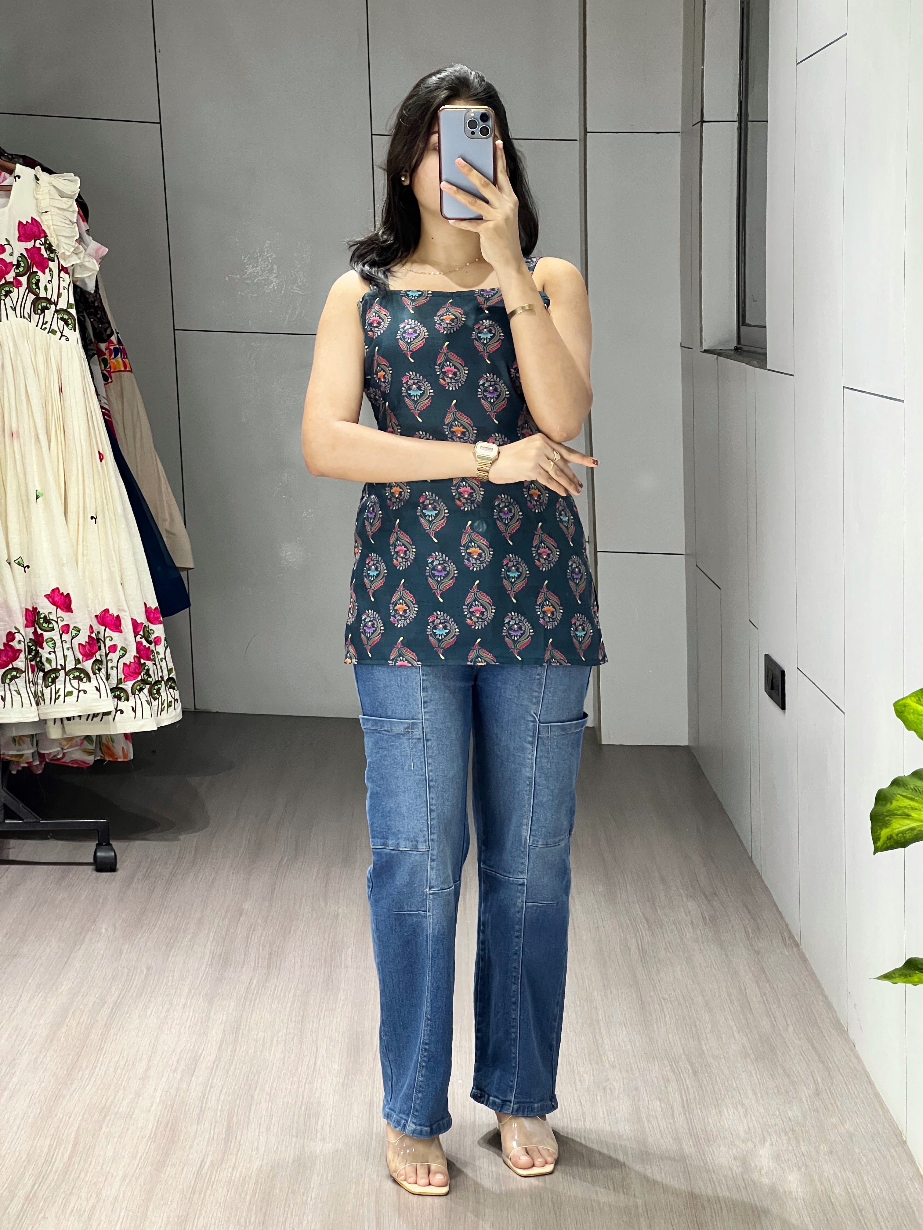 Letest Trending Collection Printed Short Tunic