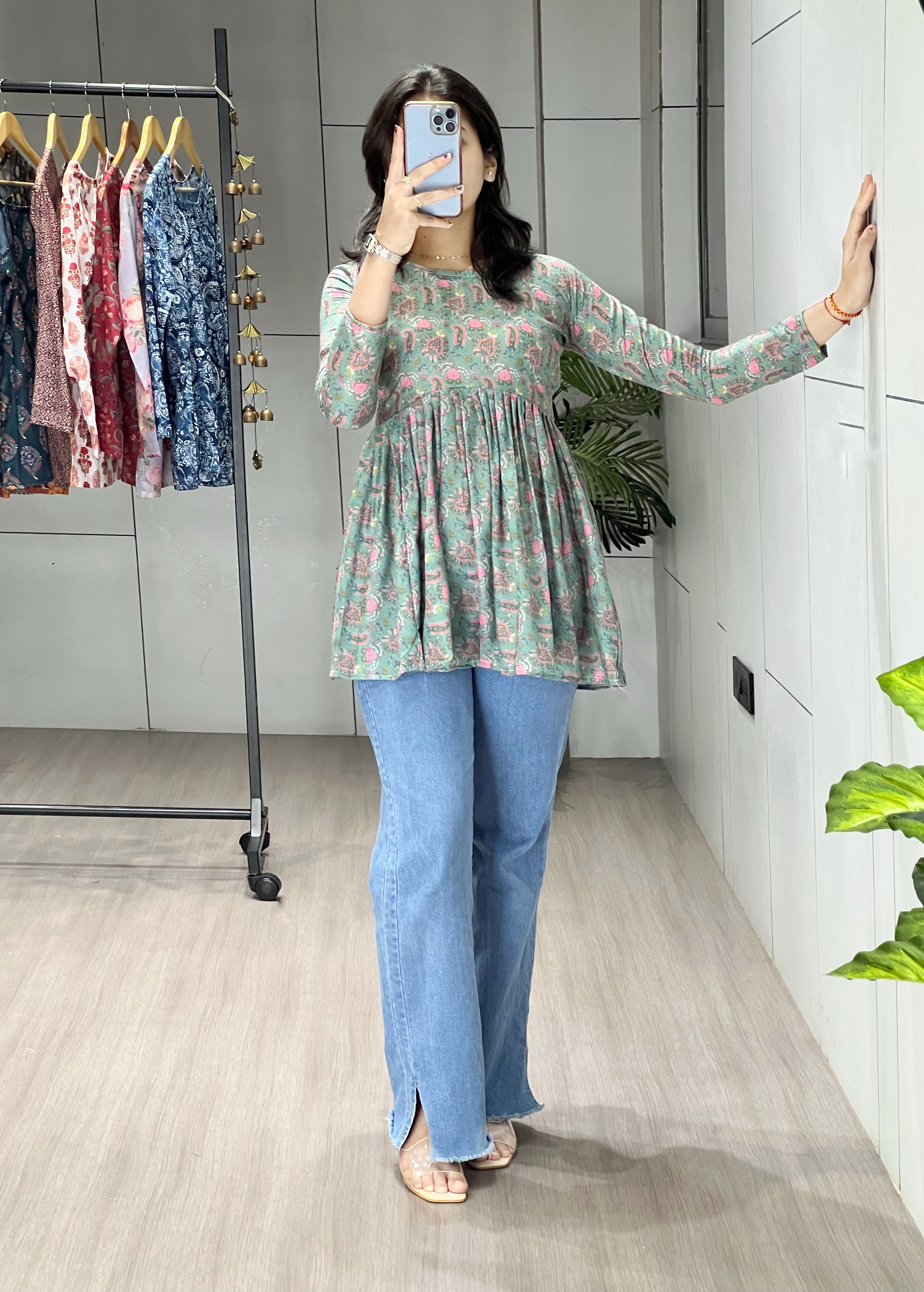 Trendy Floral Short Kurtis Aliya Designe