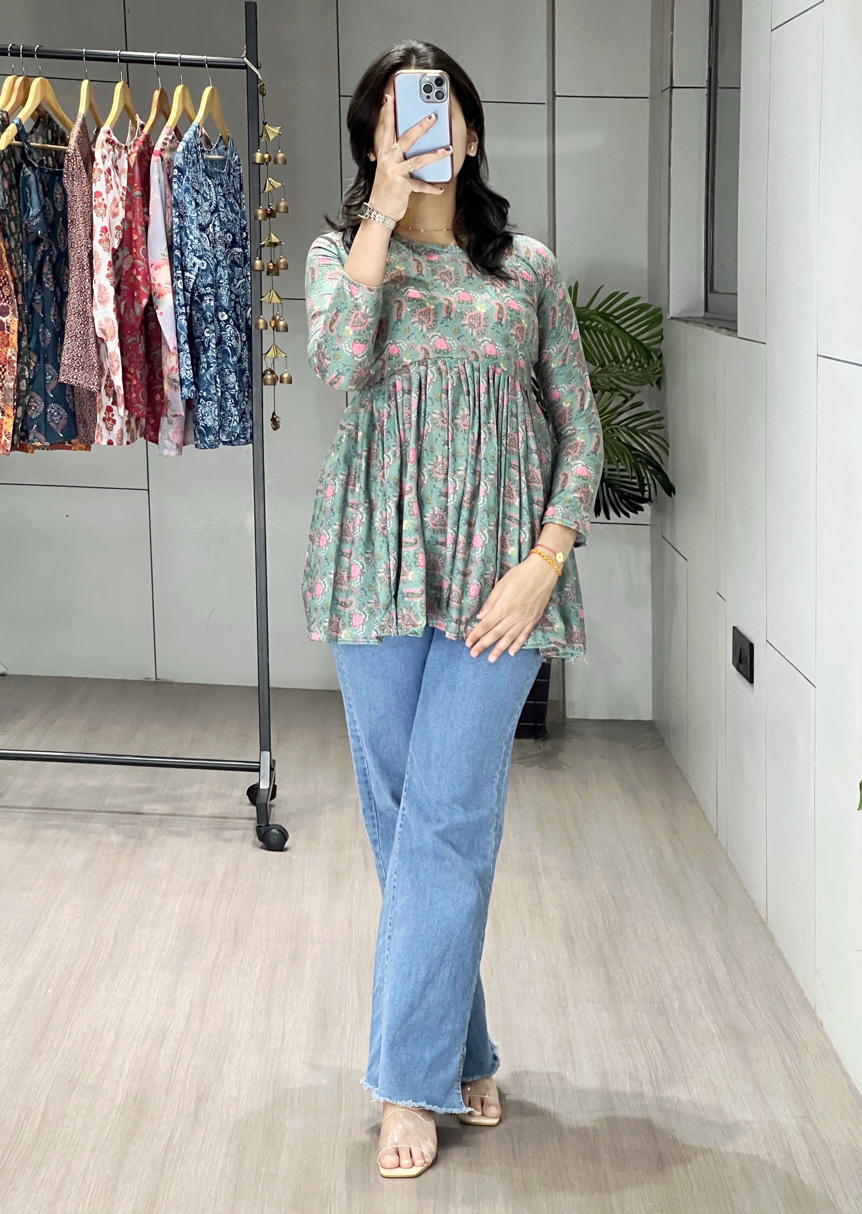 Trendy Floral Short Kurtis Aliya Designe