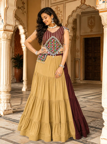 Chocolate Color Chaniya Choli With Batwa