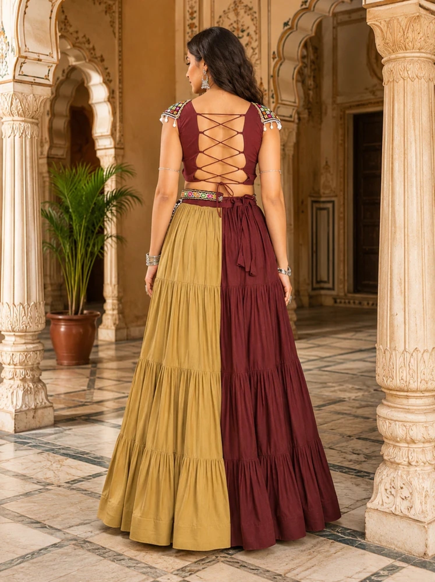 Chocolate Color Chaniya Choli With Batwa
