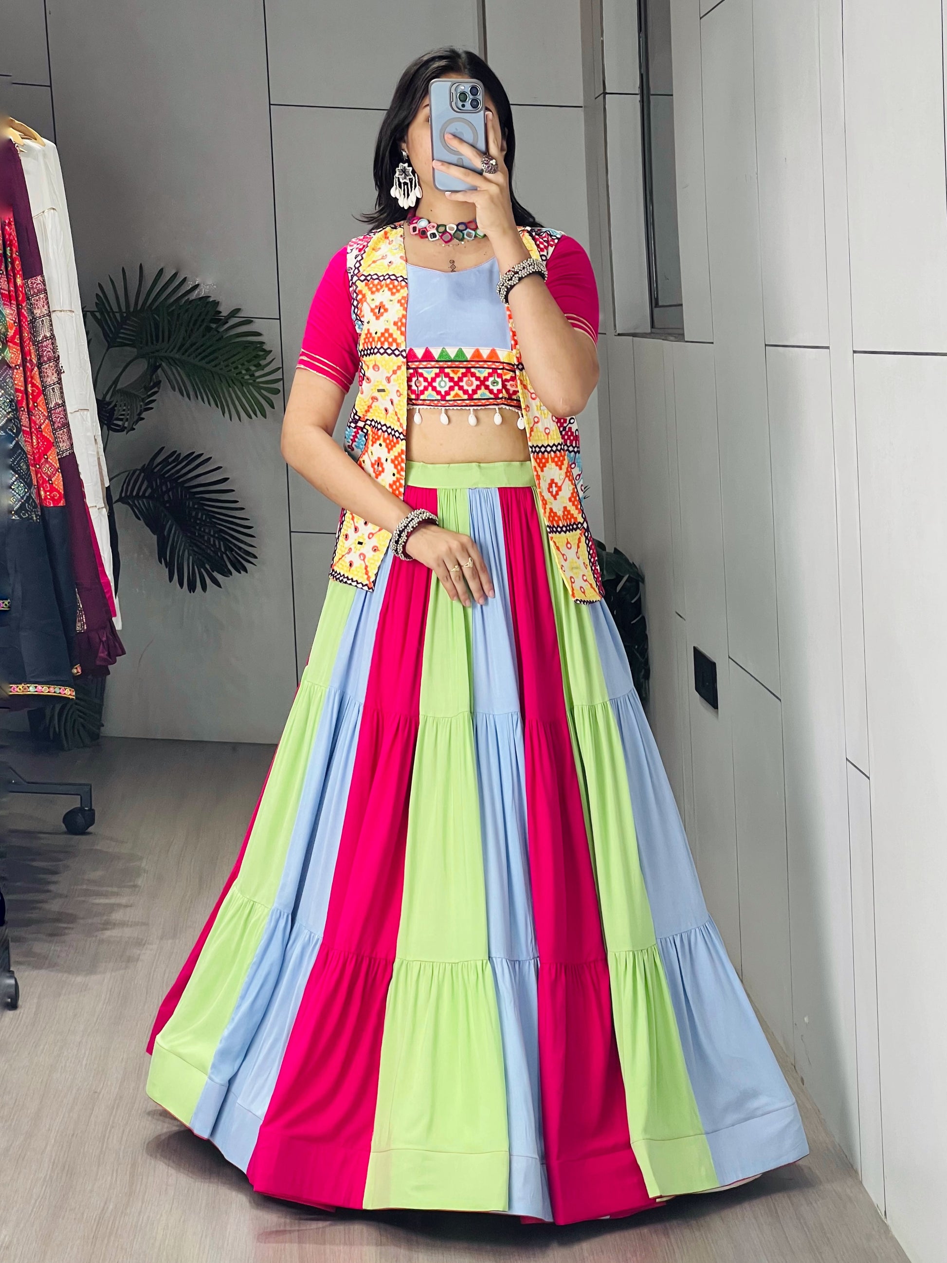 Navratri Designer Ready To Wear Lehenga Jacket Set