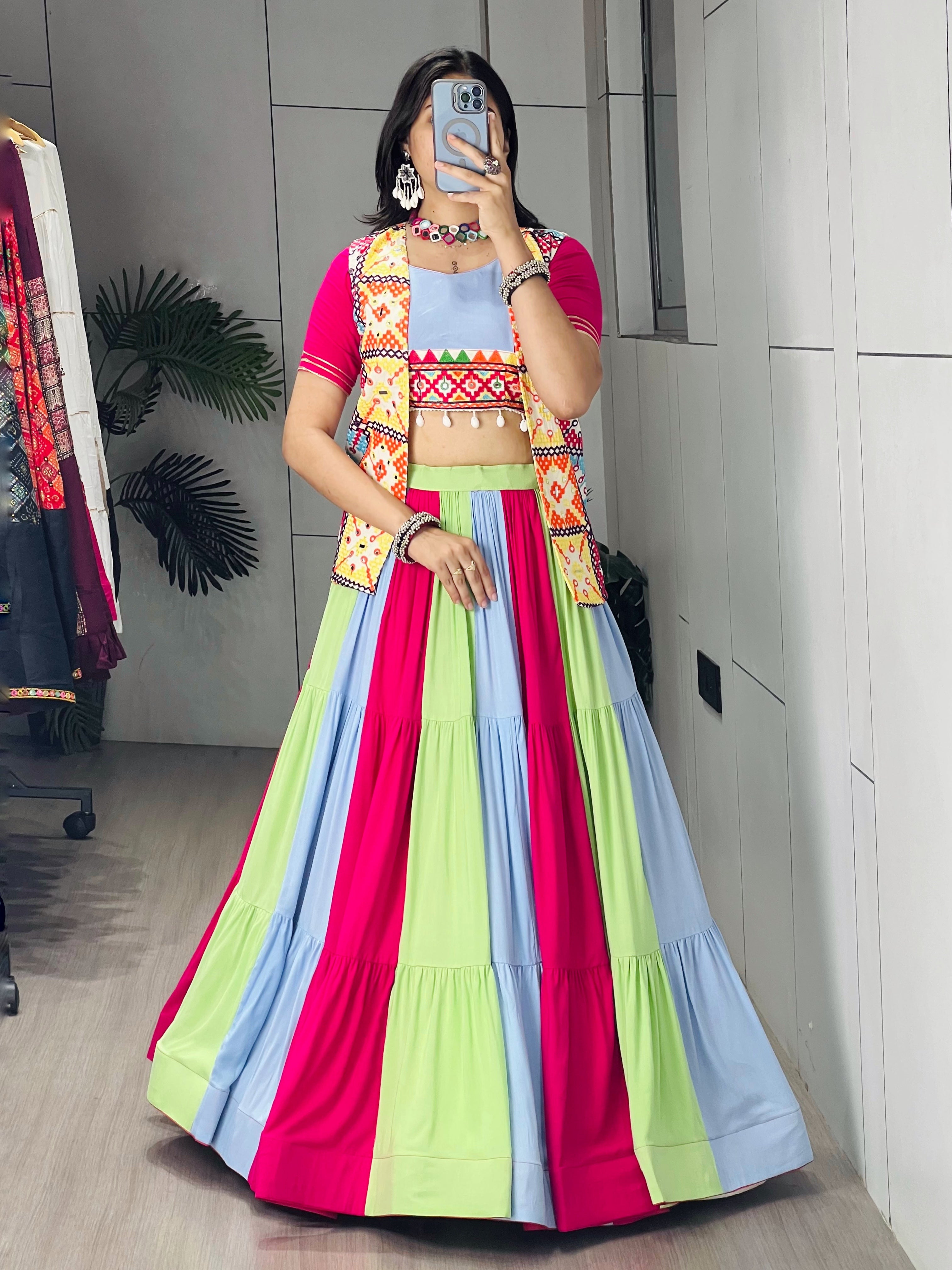 Navratri Designer Ready To Wear Lehenga Jacket Set
