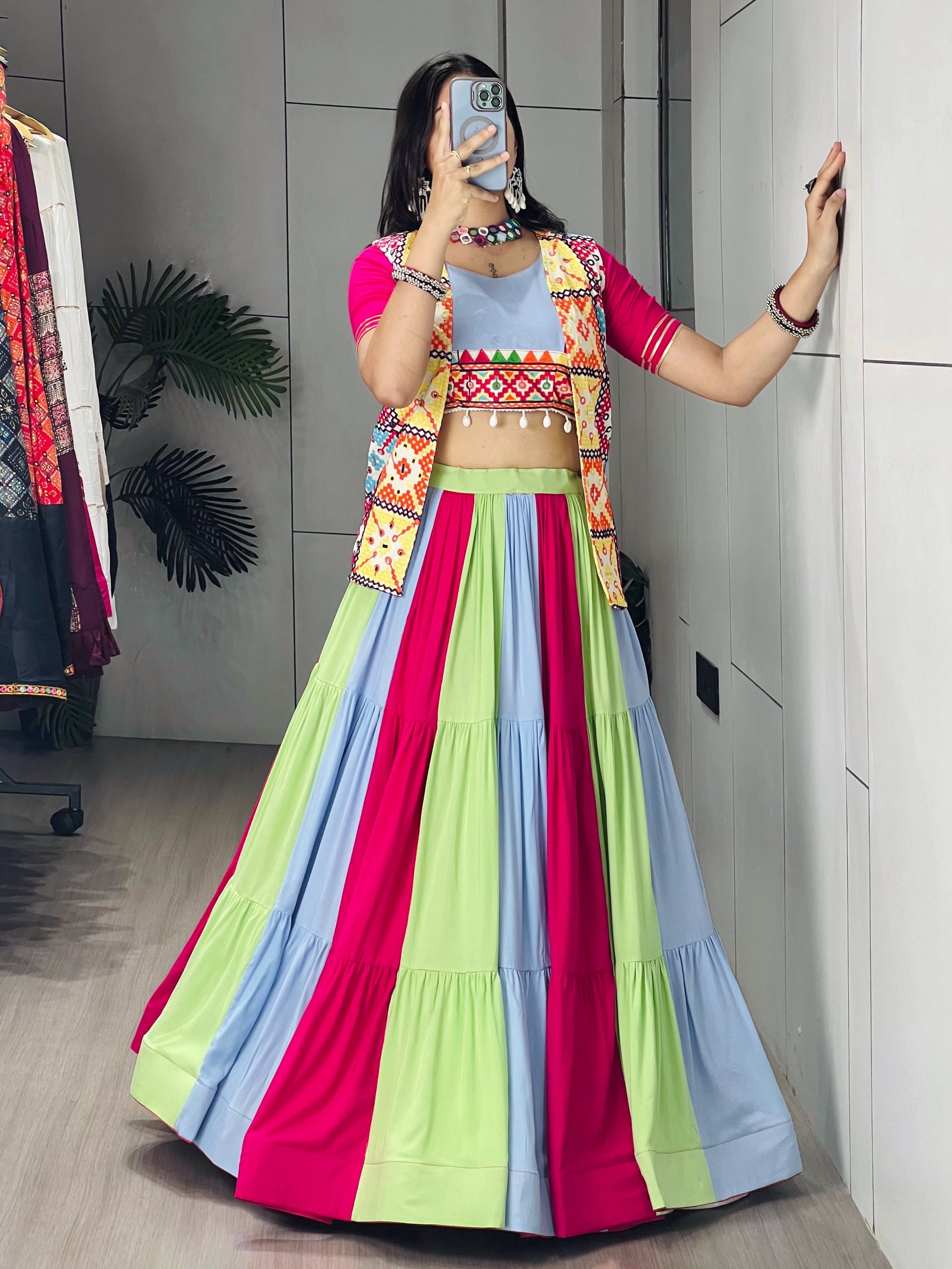 Navratri Designer Ready To Wear Lehenga Jacket Set