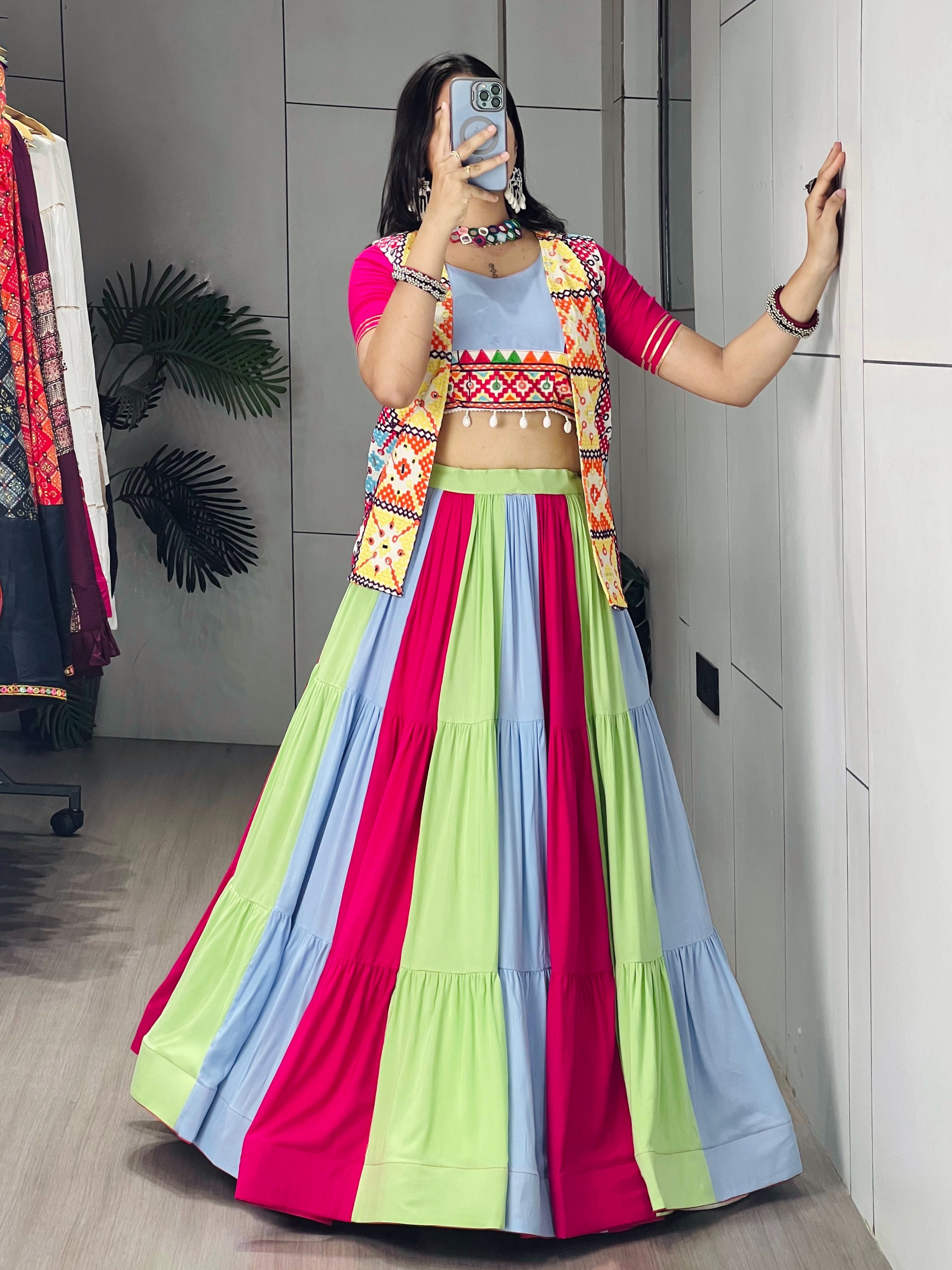 Navratri Designer Ready To Wear Lehenga Jacket Set