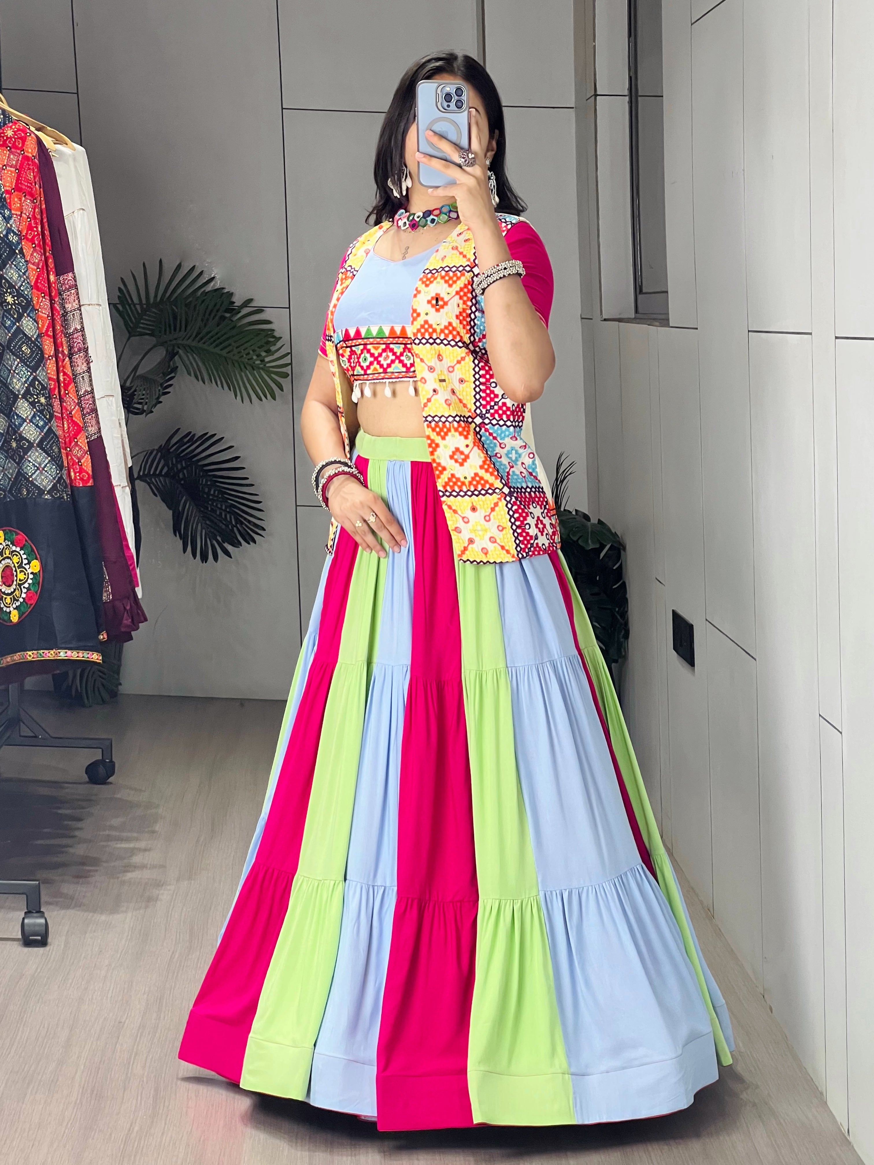 Navratri Designer Ready To Wear Lehenga Jacket Set