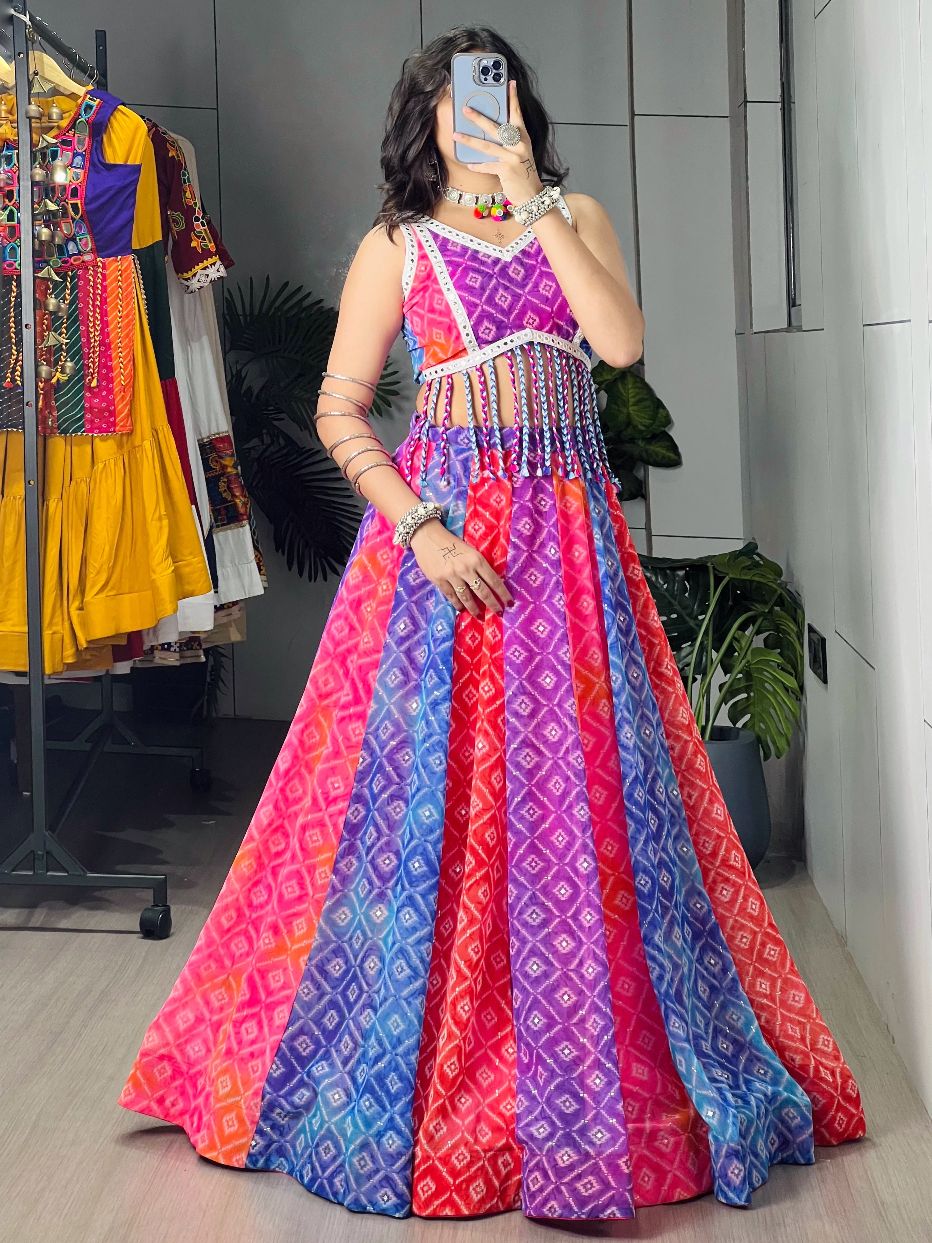 Beautiful Navratri Chaniya Choli For Multicolor