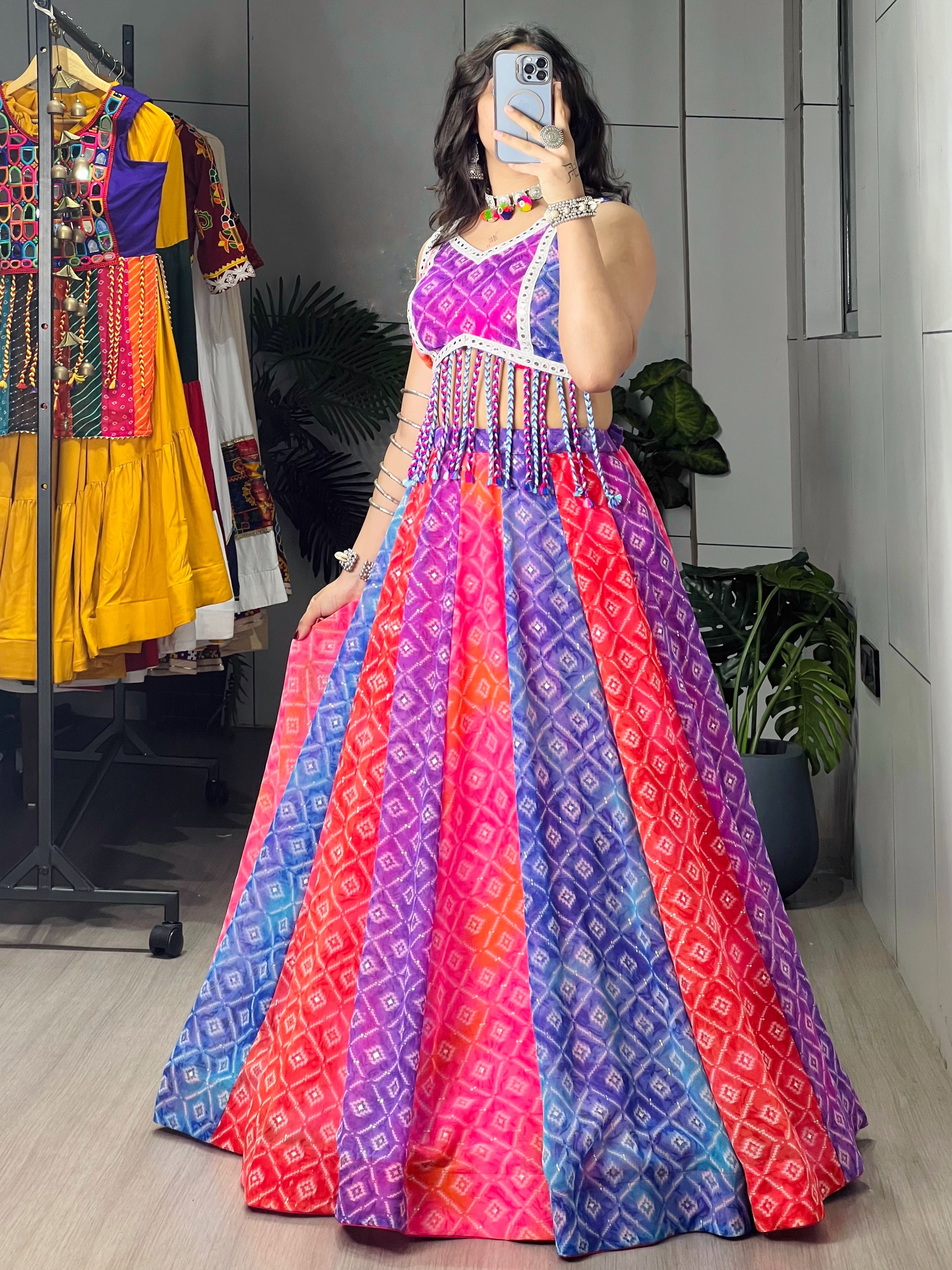 Beautiful Navratri Chaniya Choli For Multicolor