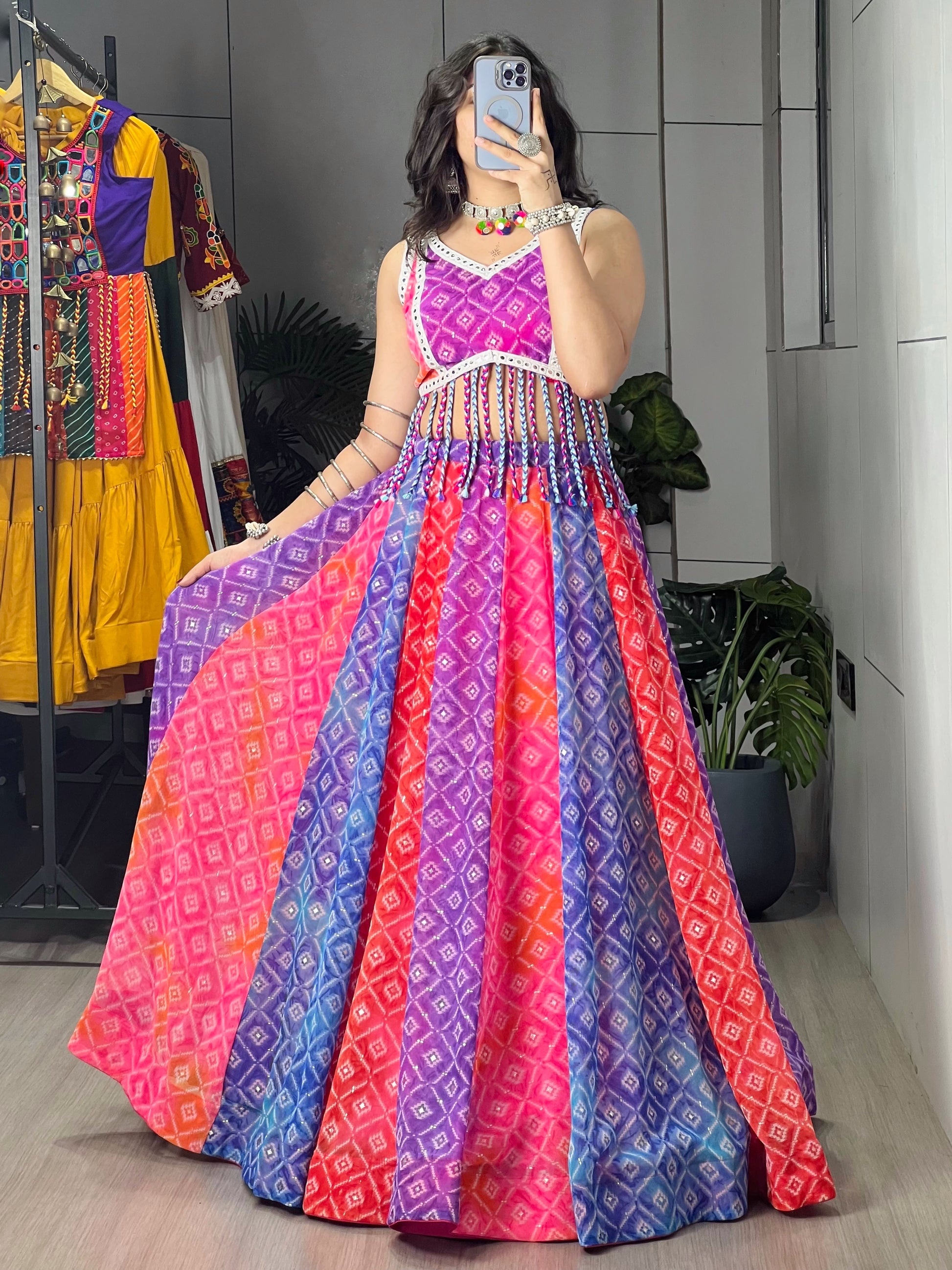 Beautiful Navratri Chaniya Choli For Multicolor