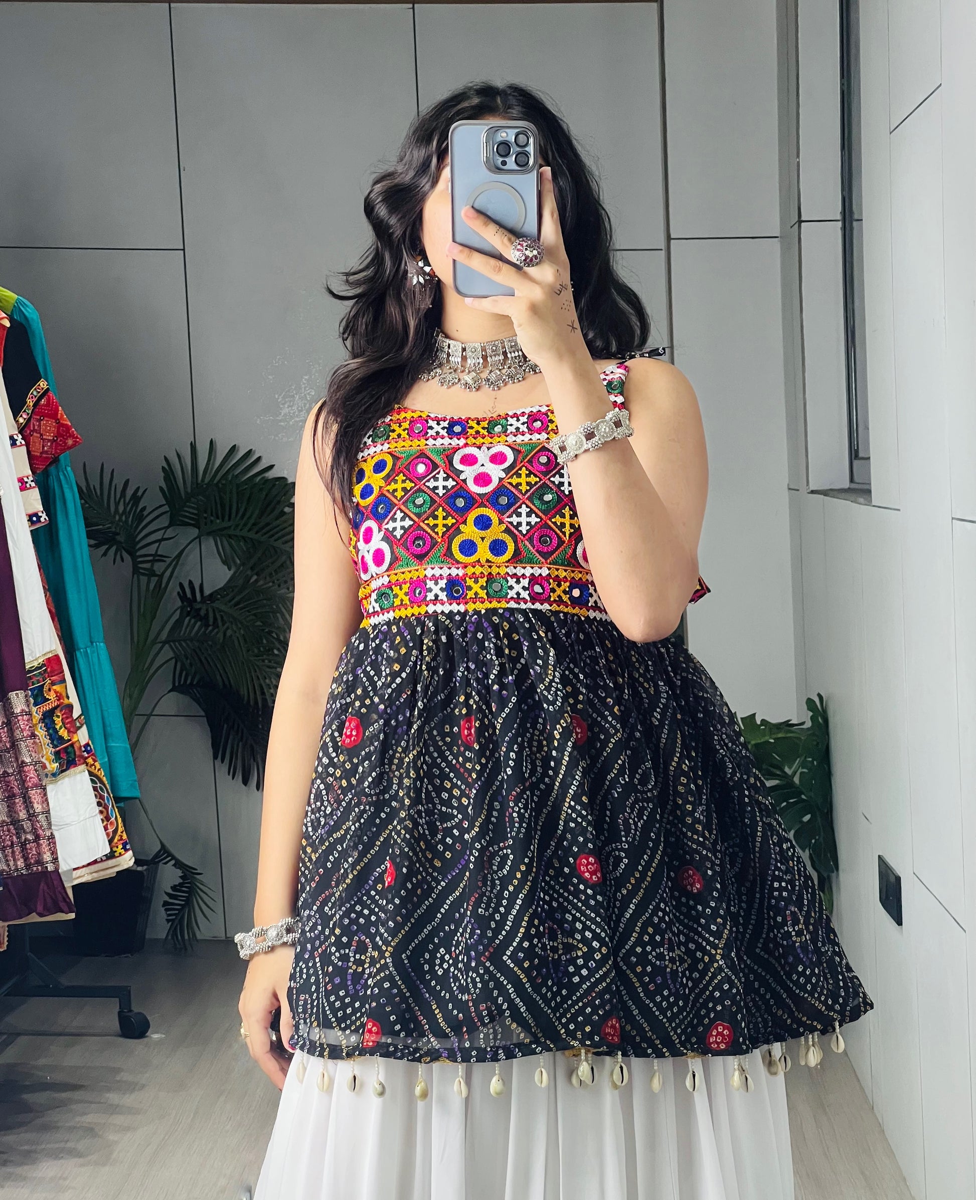 Rayon Cotton Navratri Designer Ready To Wear Kediya Lehenga Set