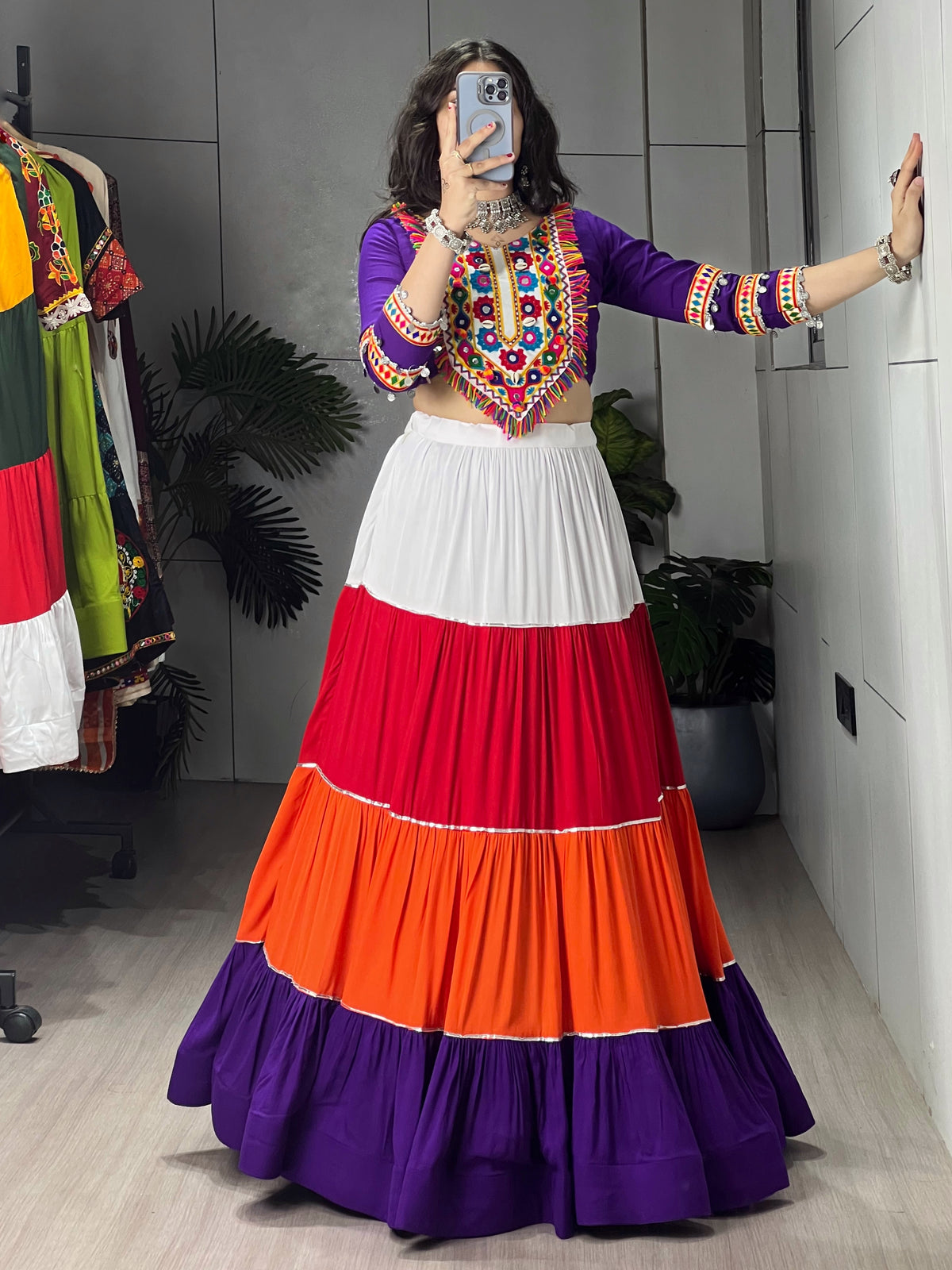 Traditional Navratri Colorful Chnaiya Choli