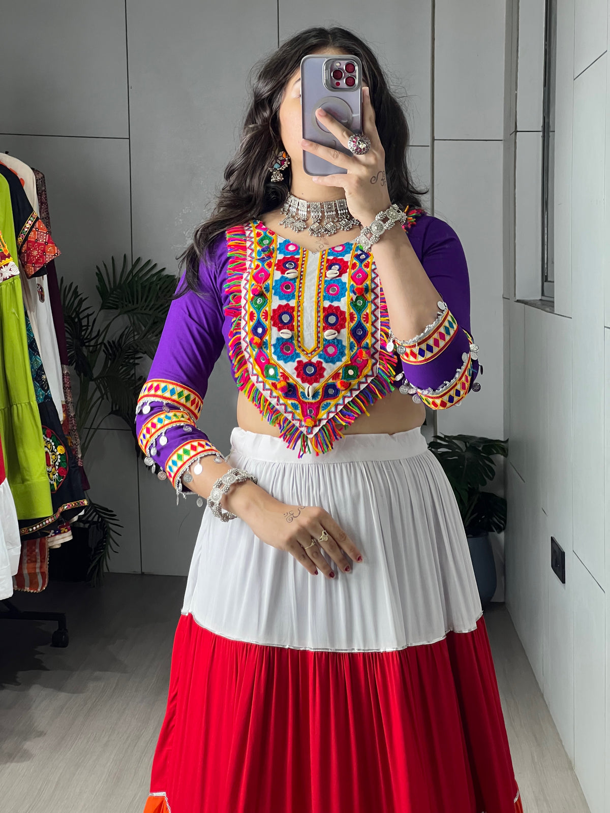 Traditional Navratri Colorful Chnaiya Choli