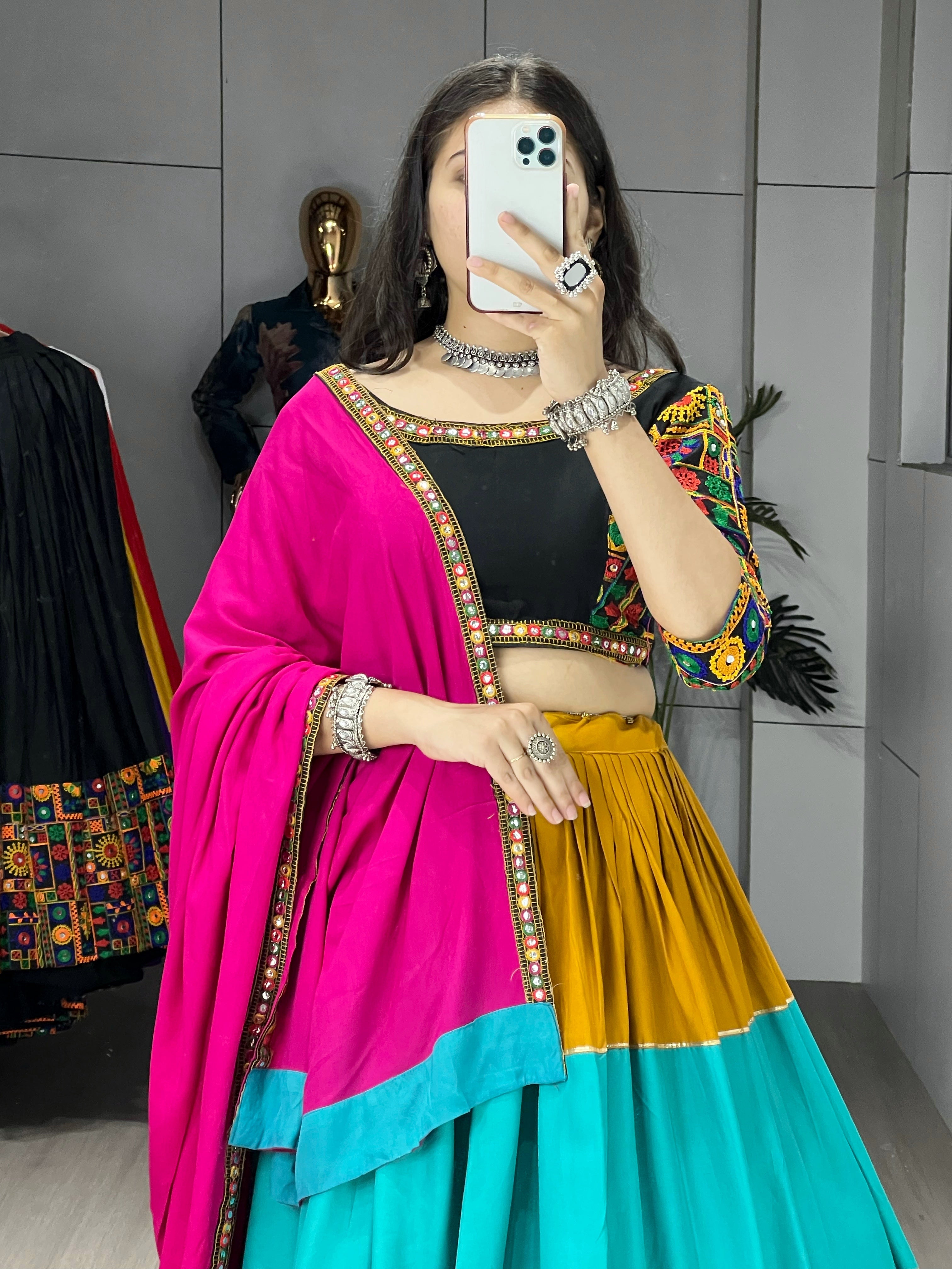 Multicolor Gujarati Patchwork Navratri Chaniya Choli