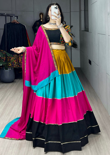 Multicolor Gujarati Patchwork Navratri Chaniya Choli