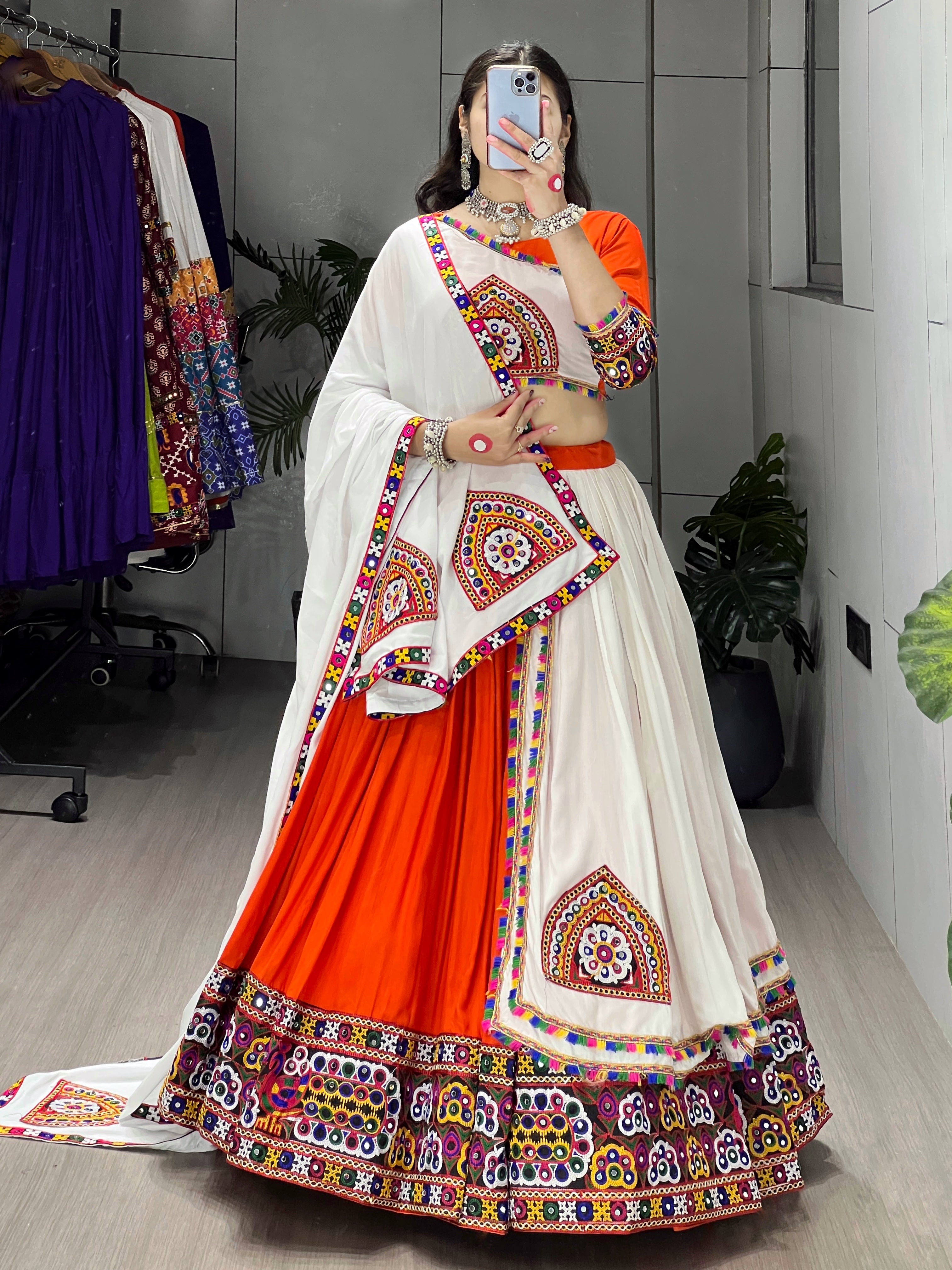 Women Pure Rayon Cotton Lehenga Choli Sets