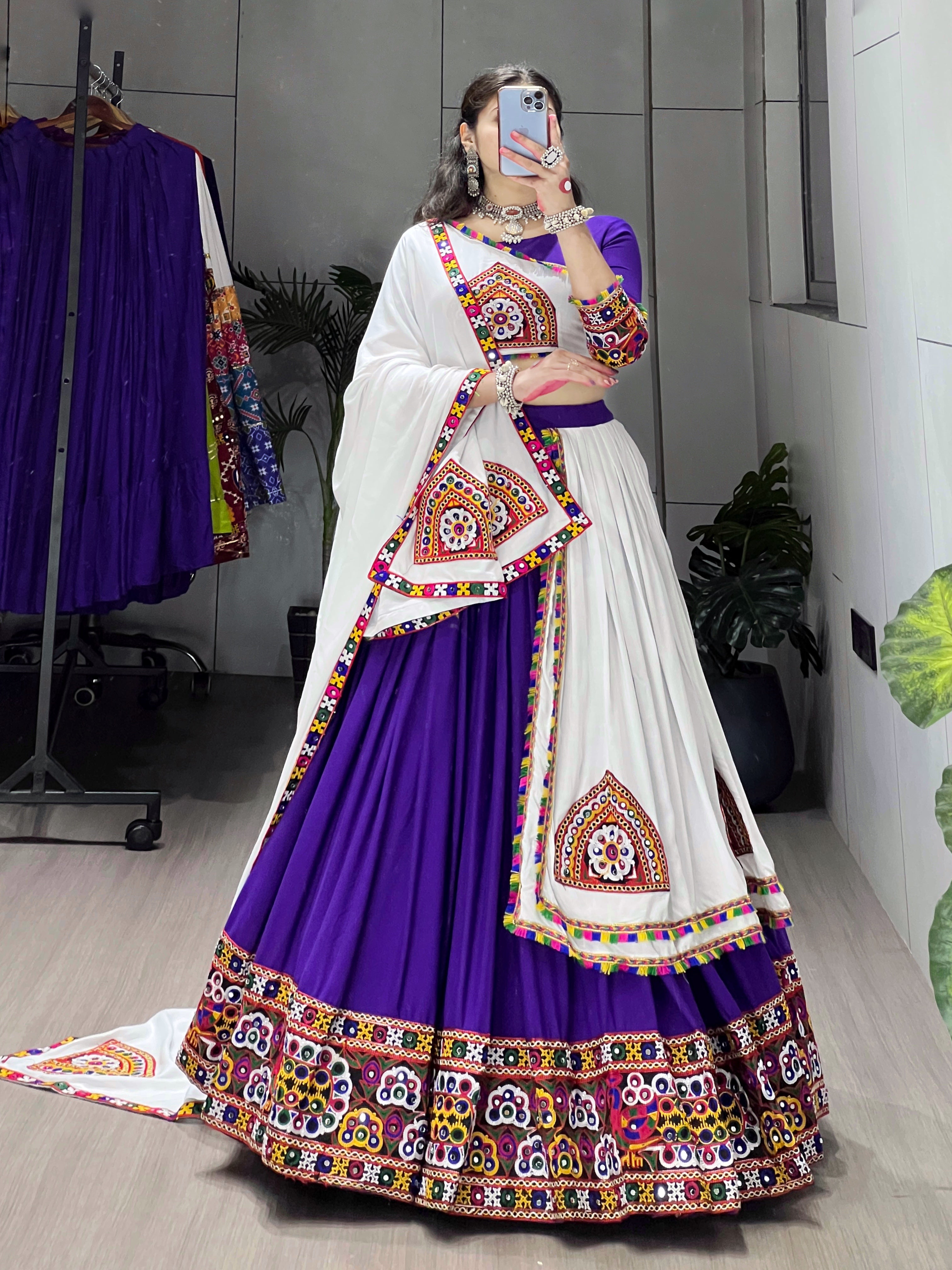 Women Pure Rayon Cotton Lehenga Choli Sets