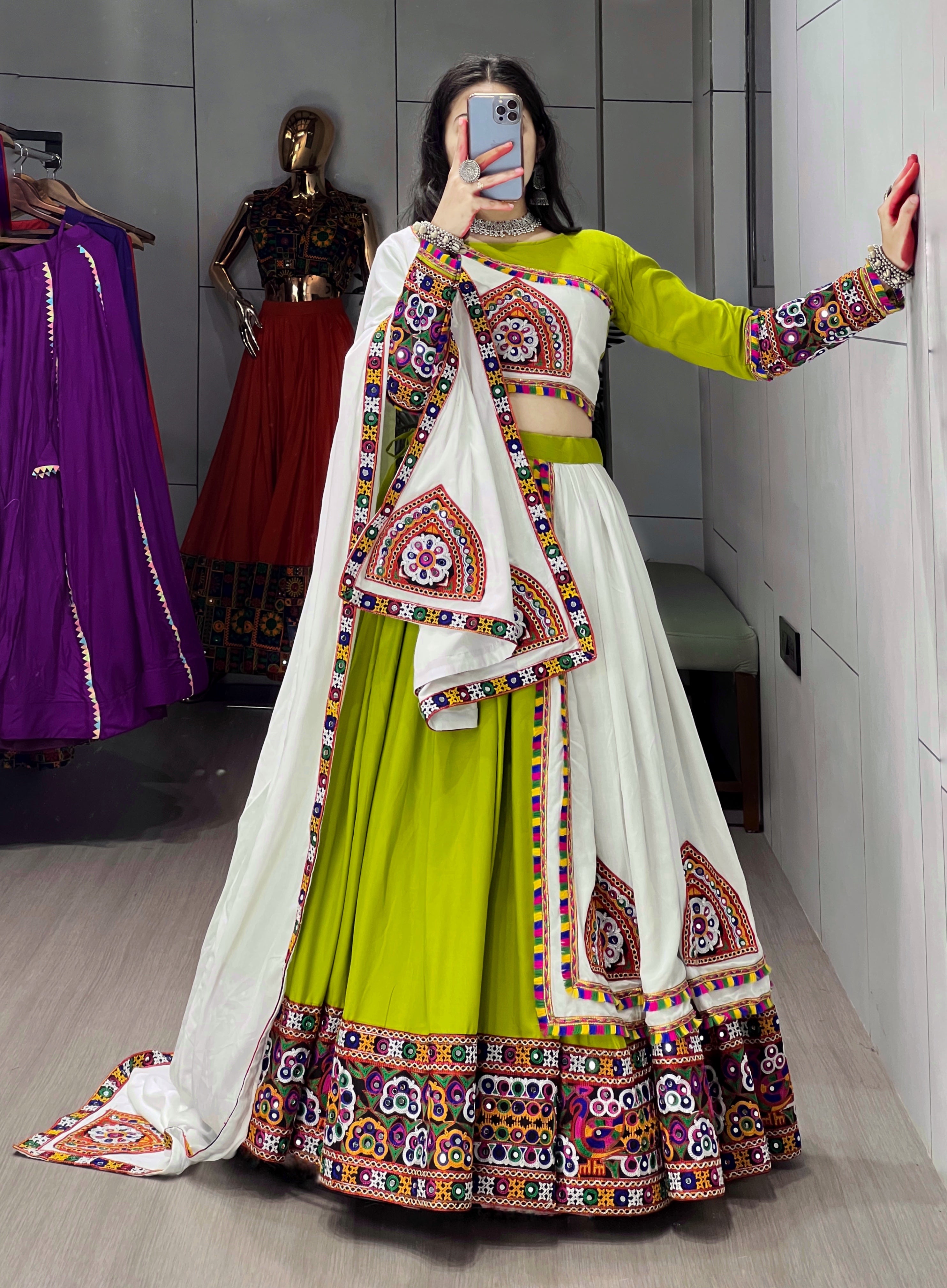 Women Pure Rayon Cotton Lehenga Choli Sets