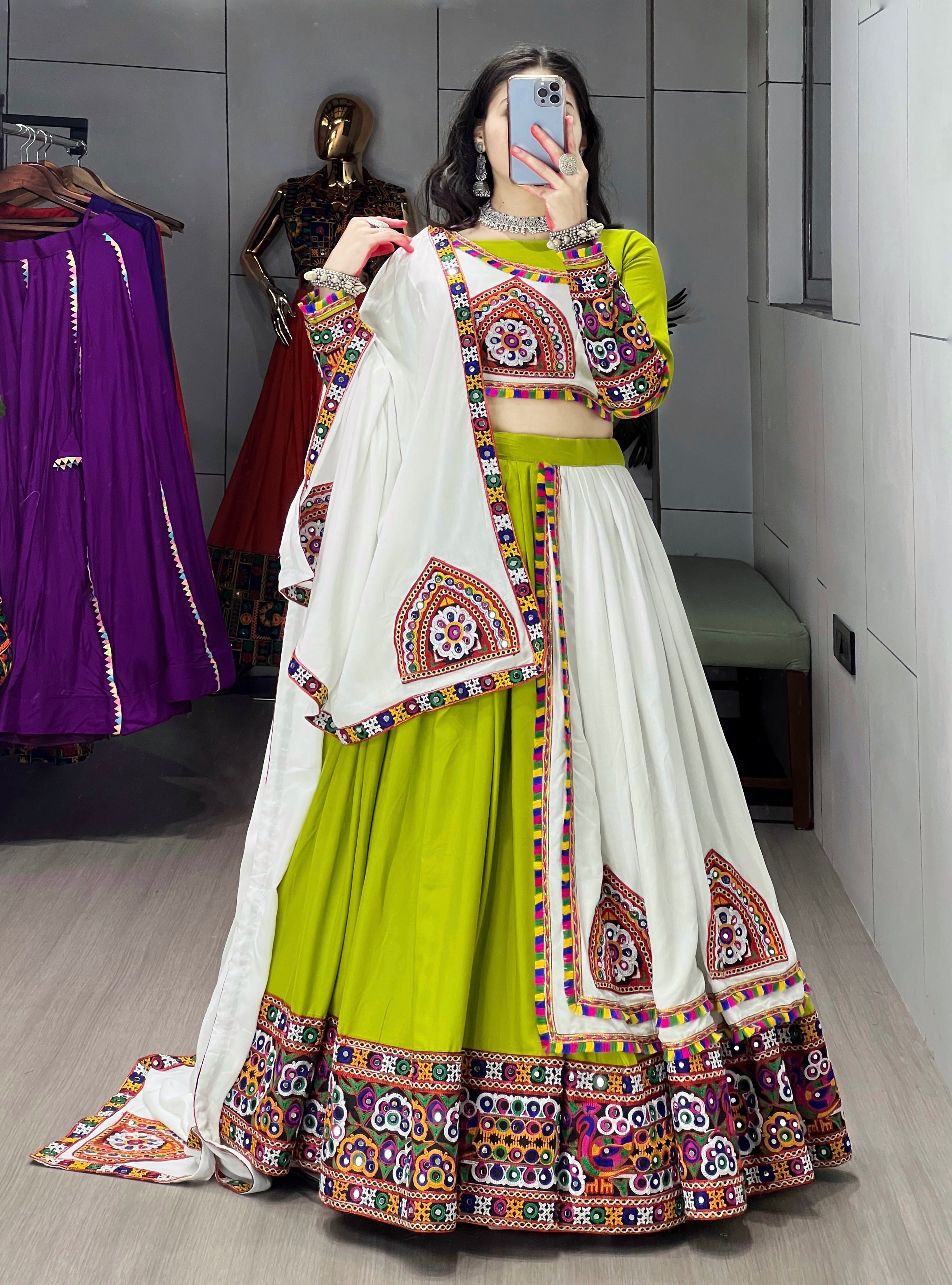 Women Pure Rayon Cotton Lehenga Choli Sets