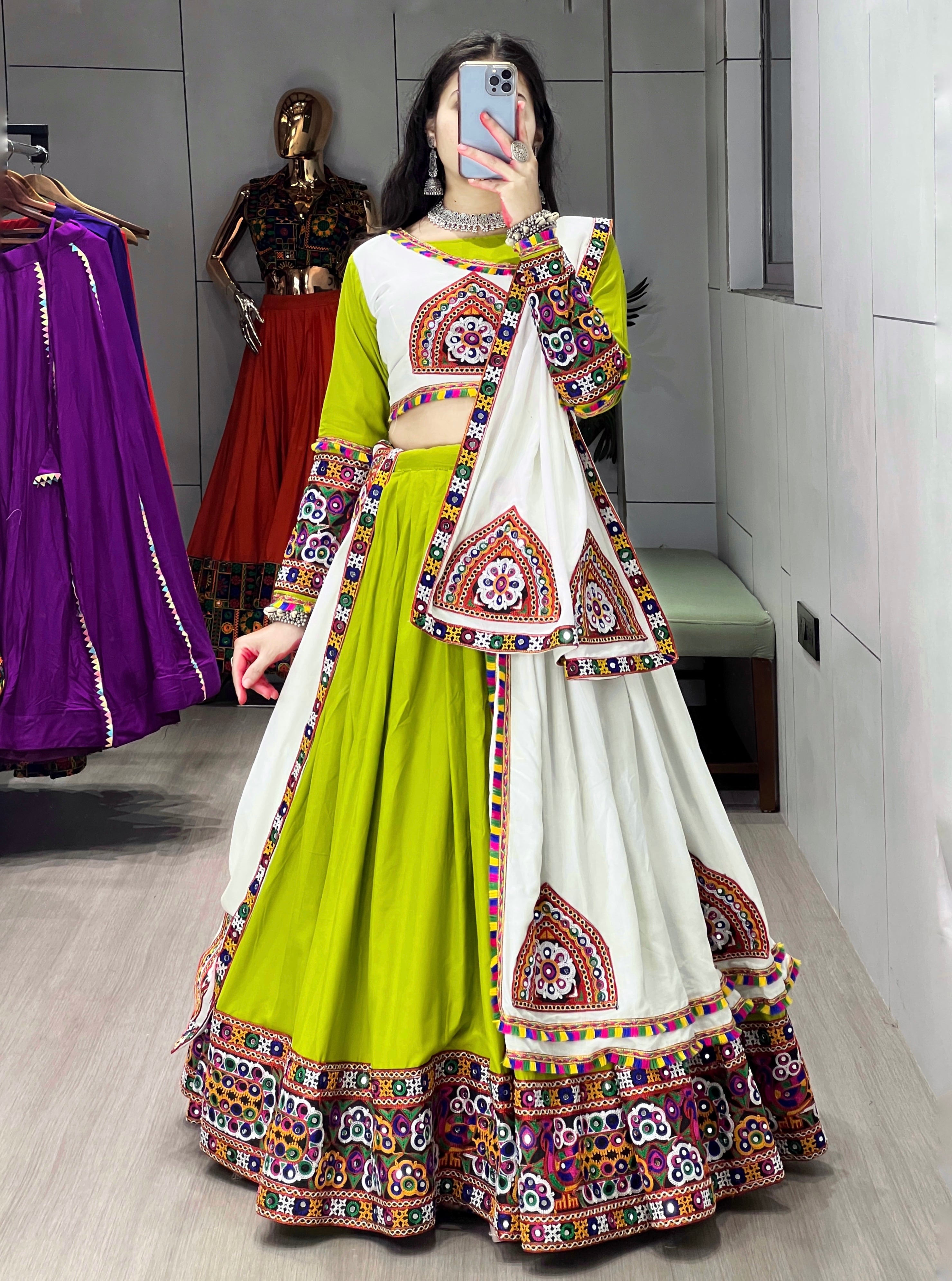 Women Pure Rayon Cotton Lehenga Choli Sets