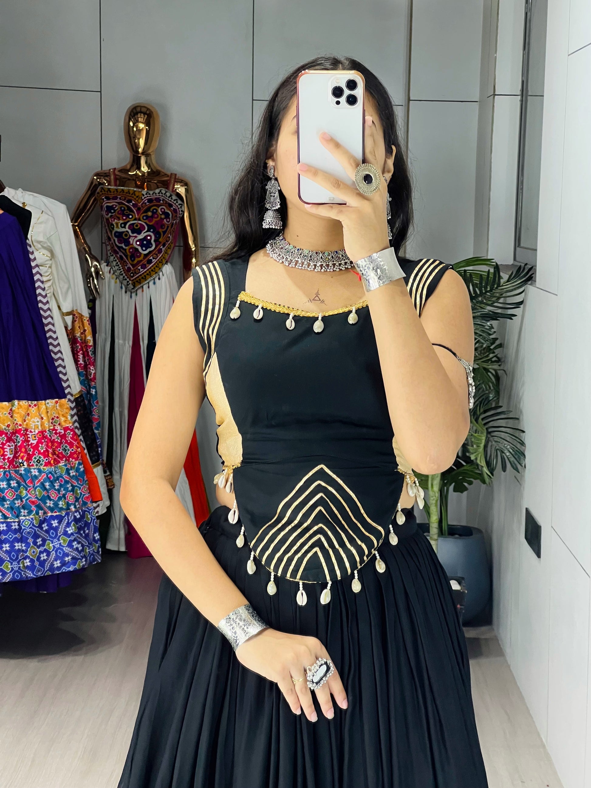 Rayon Gota Patti With Kodi Work Designer Navratri Chaniya Choli