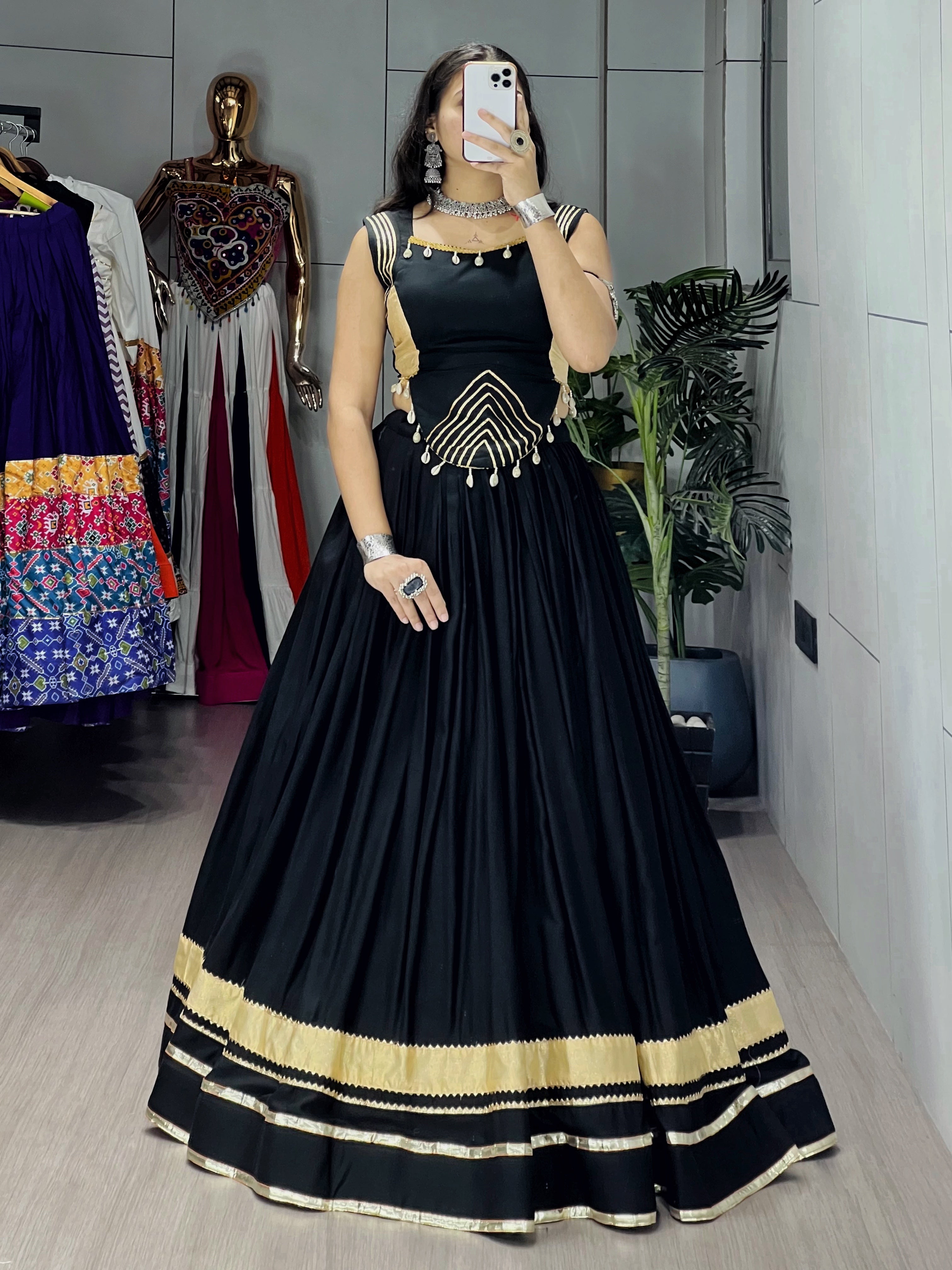 Rayon Gota Patti With Kodi Work Designer Navratri Chaniya Choli