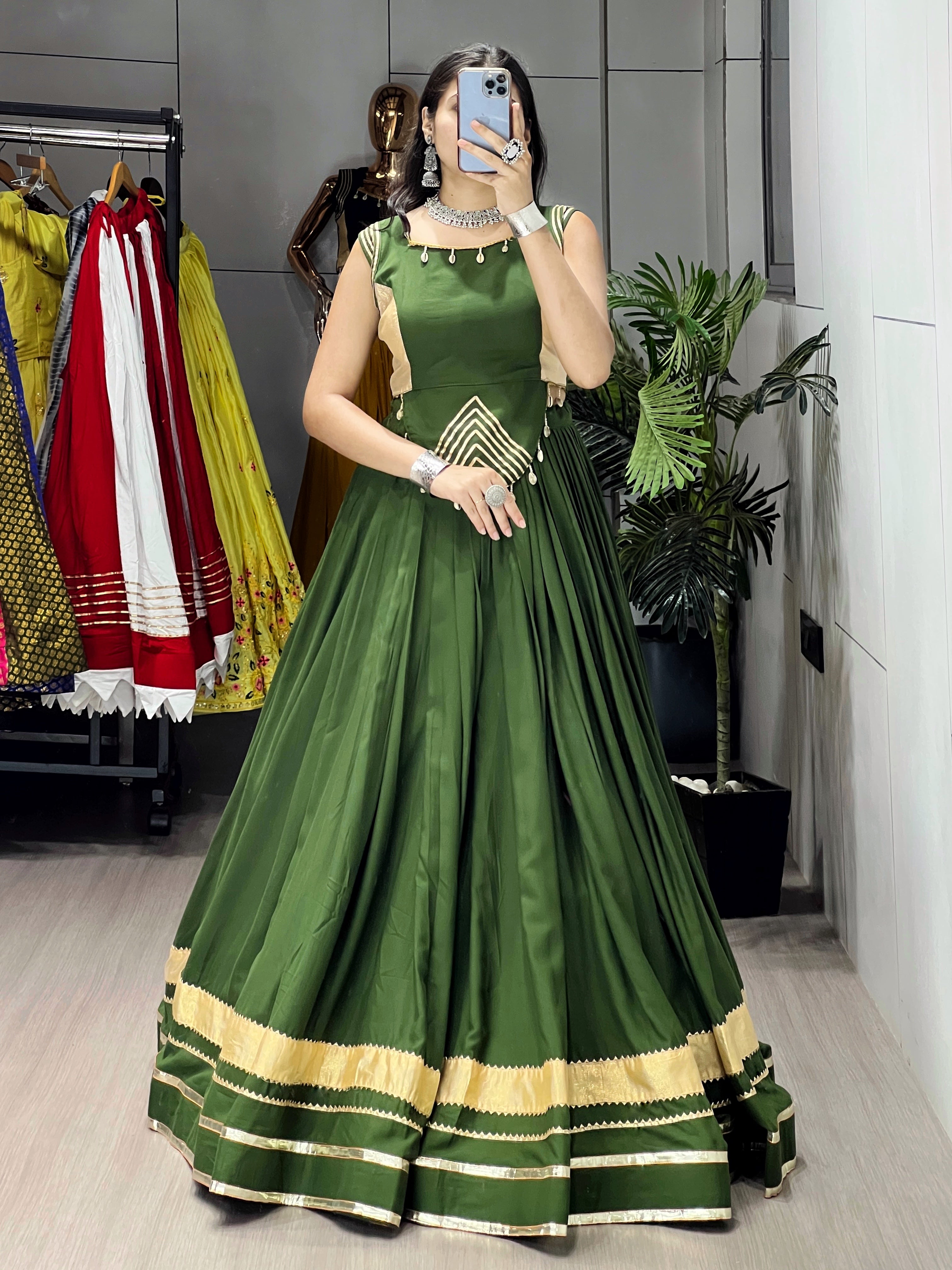 Rayon Gota Patti With Kodi Work Designer Navratri Chaniya Choli