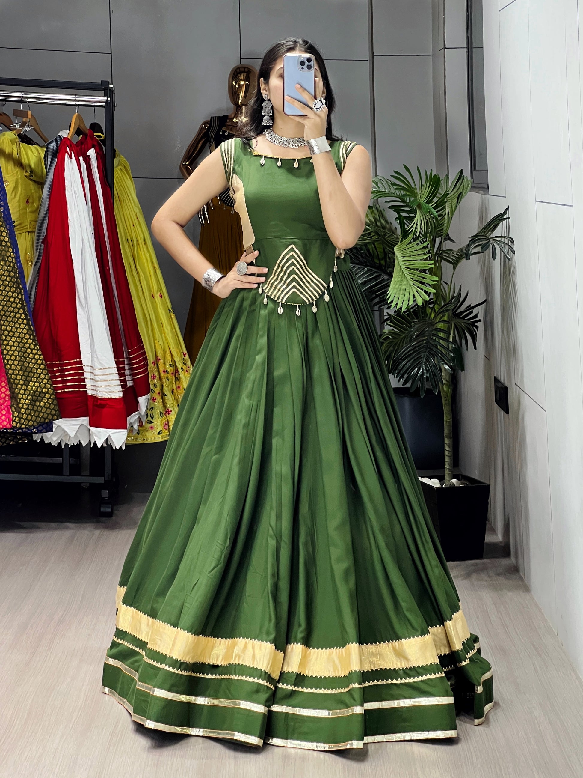 Rayon Gota Patti With Kodi Work Designer Navratri Chaniya Choli