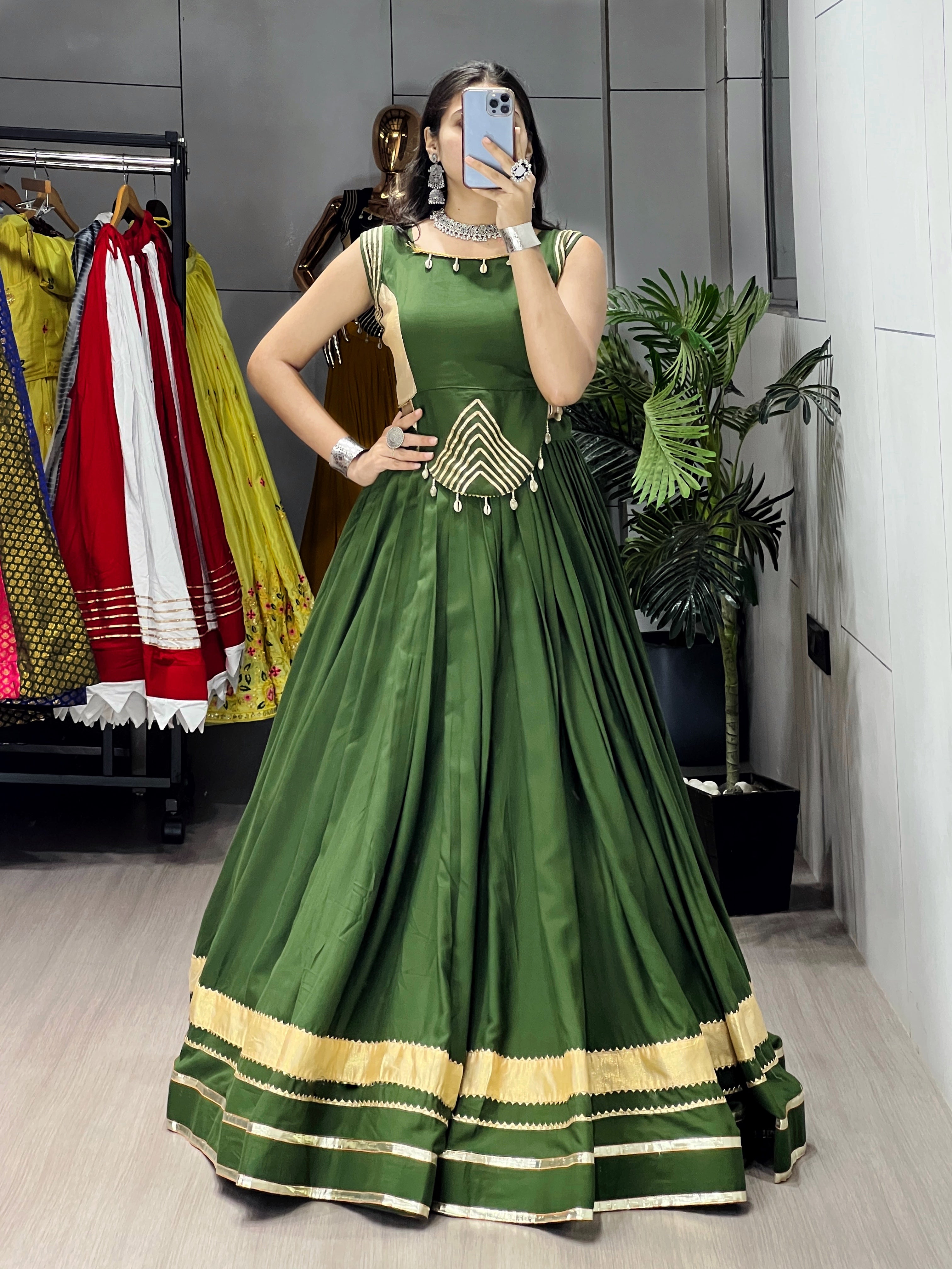Rayon Gota Patti With Kodi Work Designer Navratri Chaniya Choli