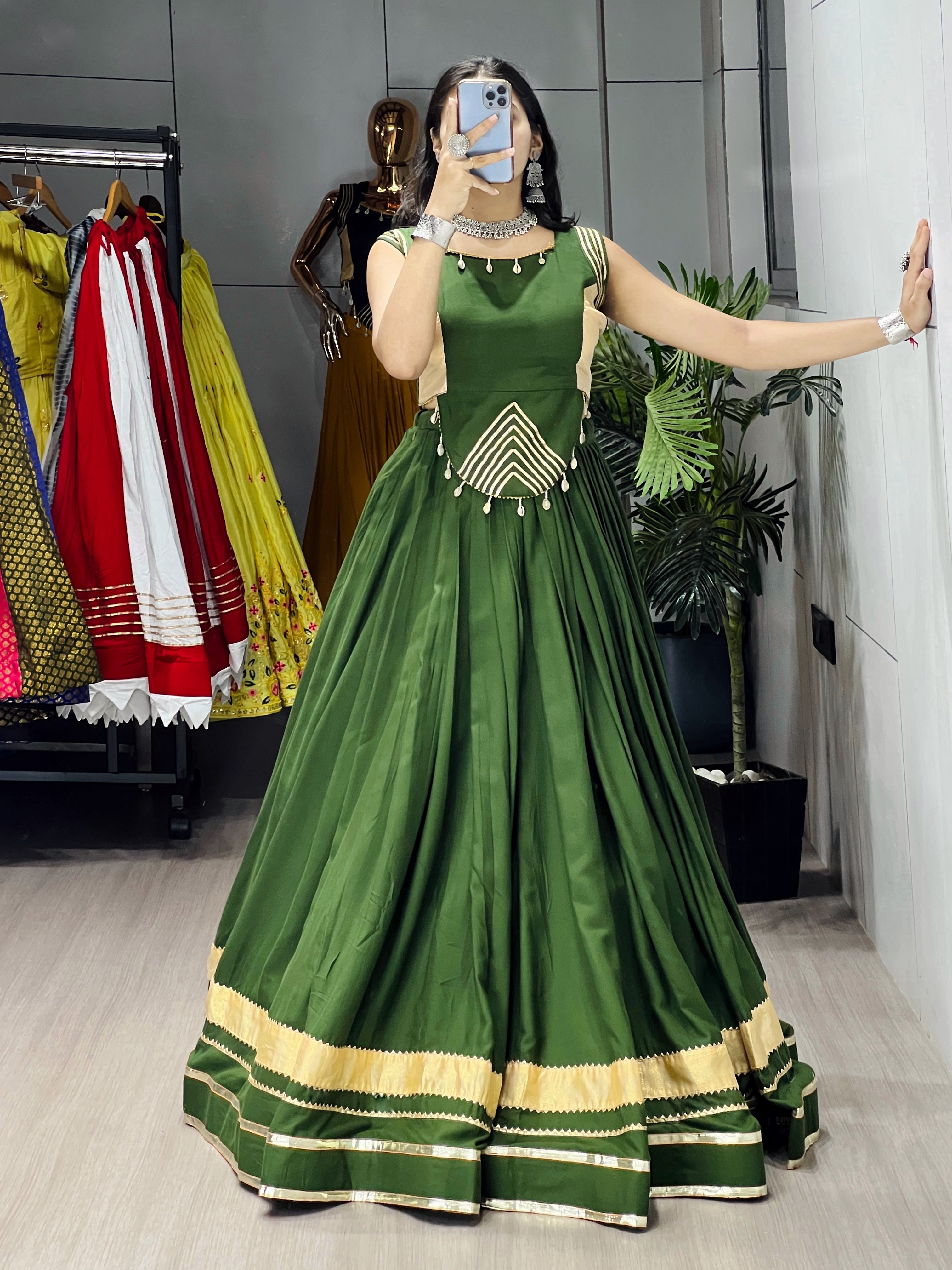 Rayon Gota Patti With Kodi Work Designer Navratri Chaniya Choli