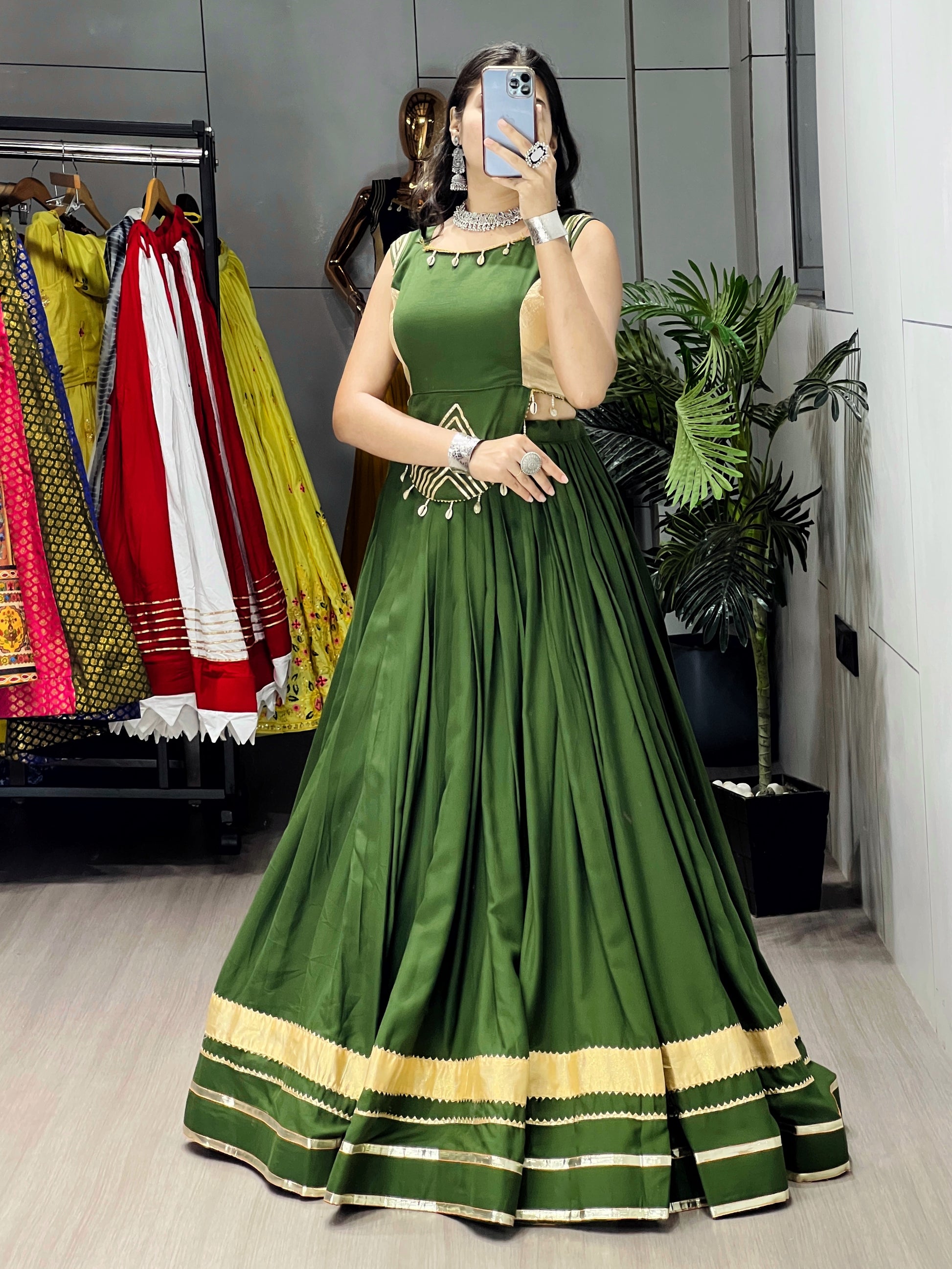 Rayon Gota Patti With Kodi Work Designer Navratri Chaniya Choli