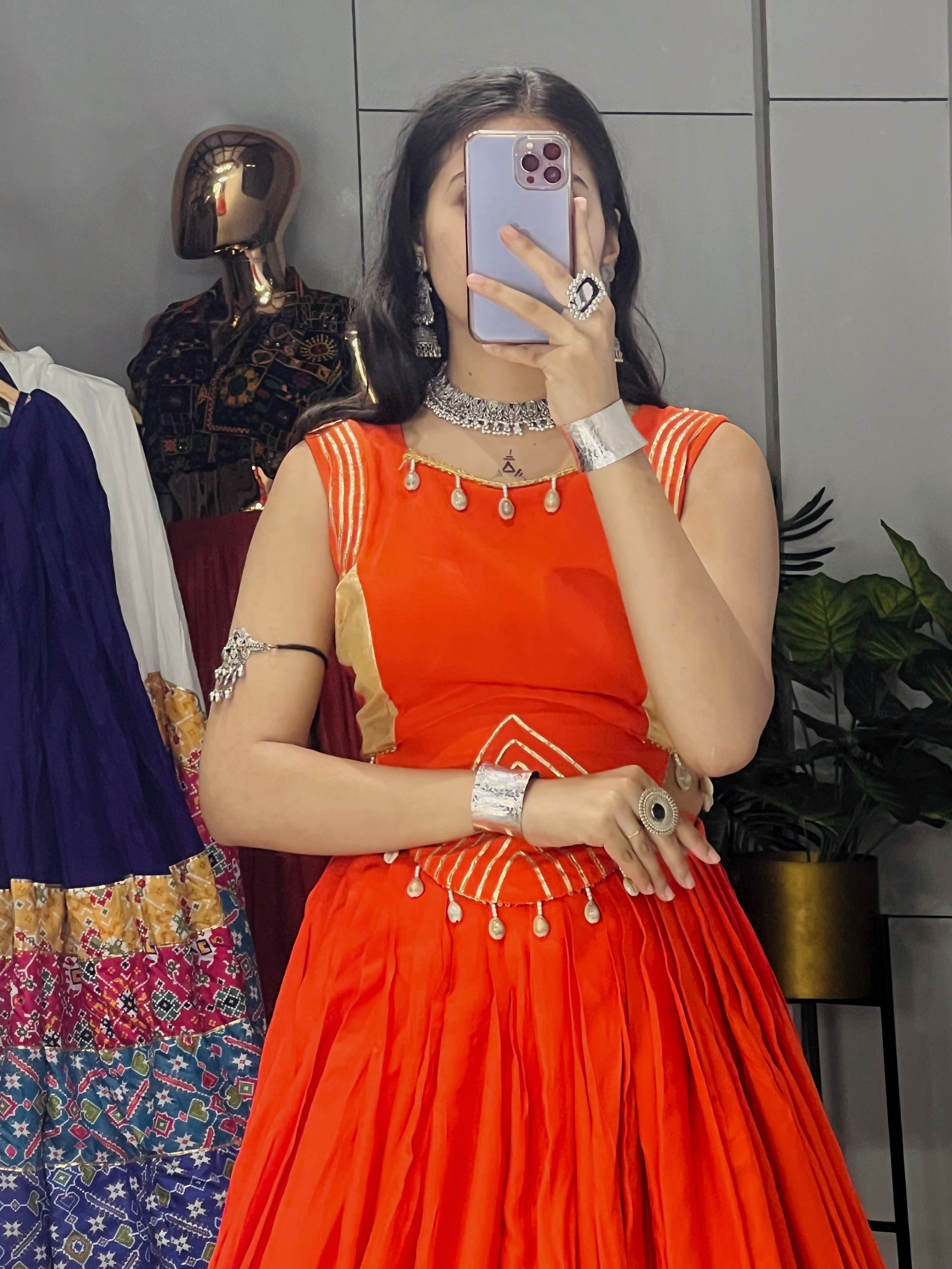 Rayon Gota Patti With Kodi Work Designer Navratri Chaniya Choli
