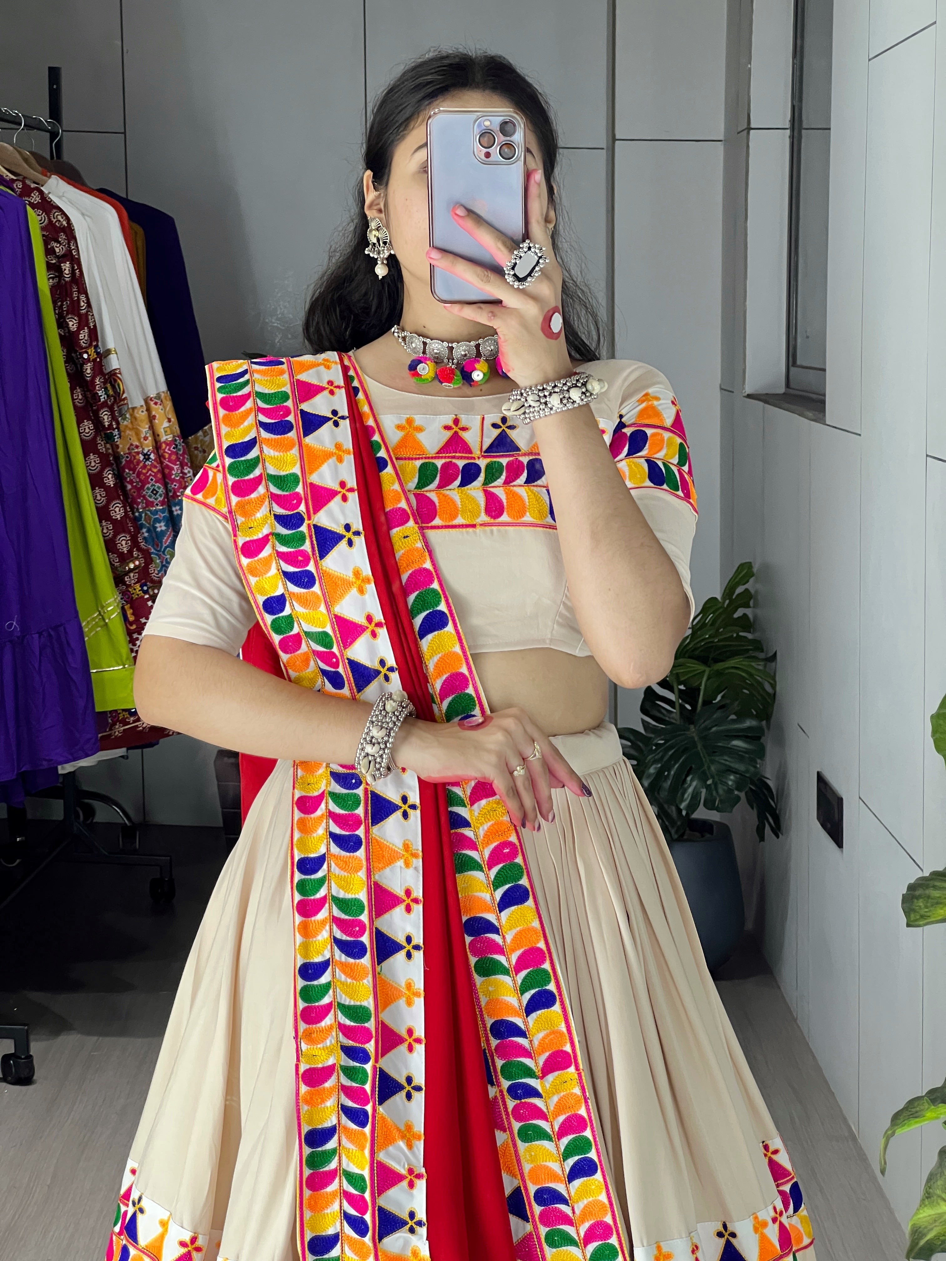 Vanilla Toned Navratri Special Chaniya Choli