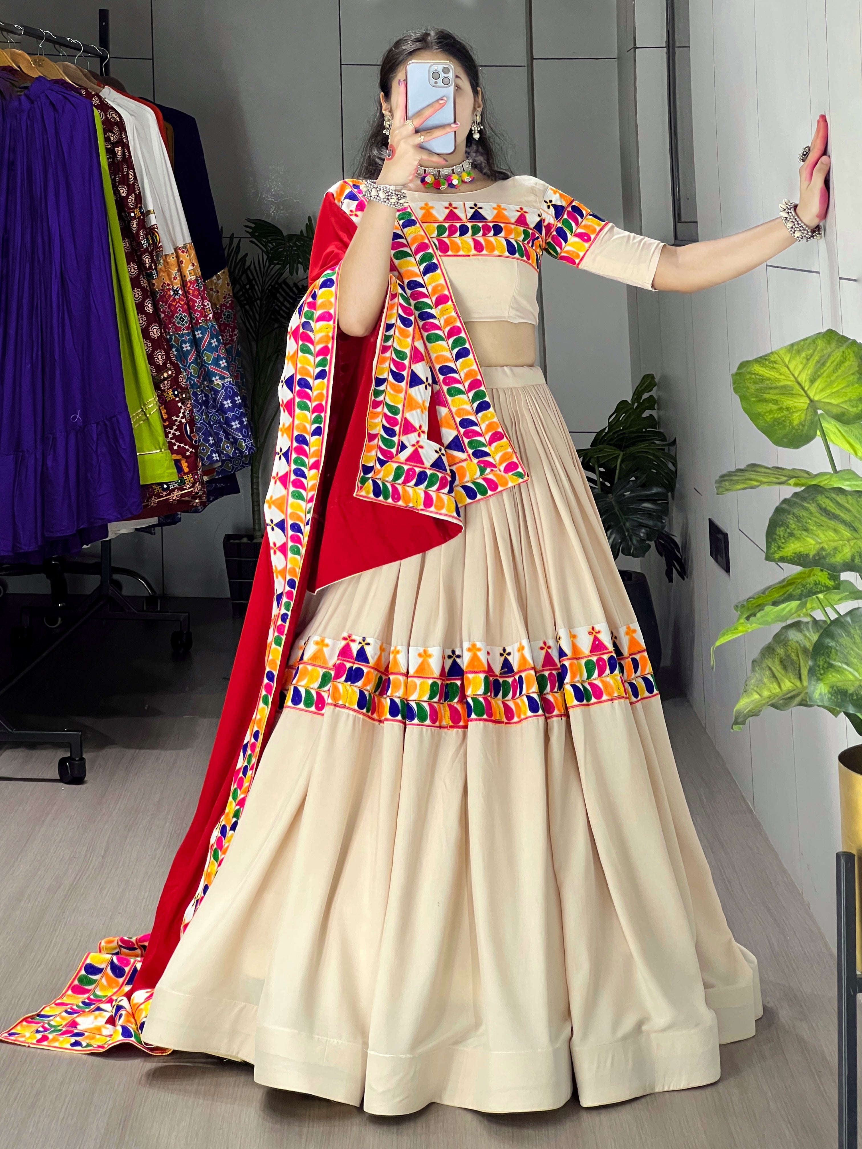 Vanilla Toned Navratri Special Chaniya Choli