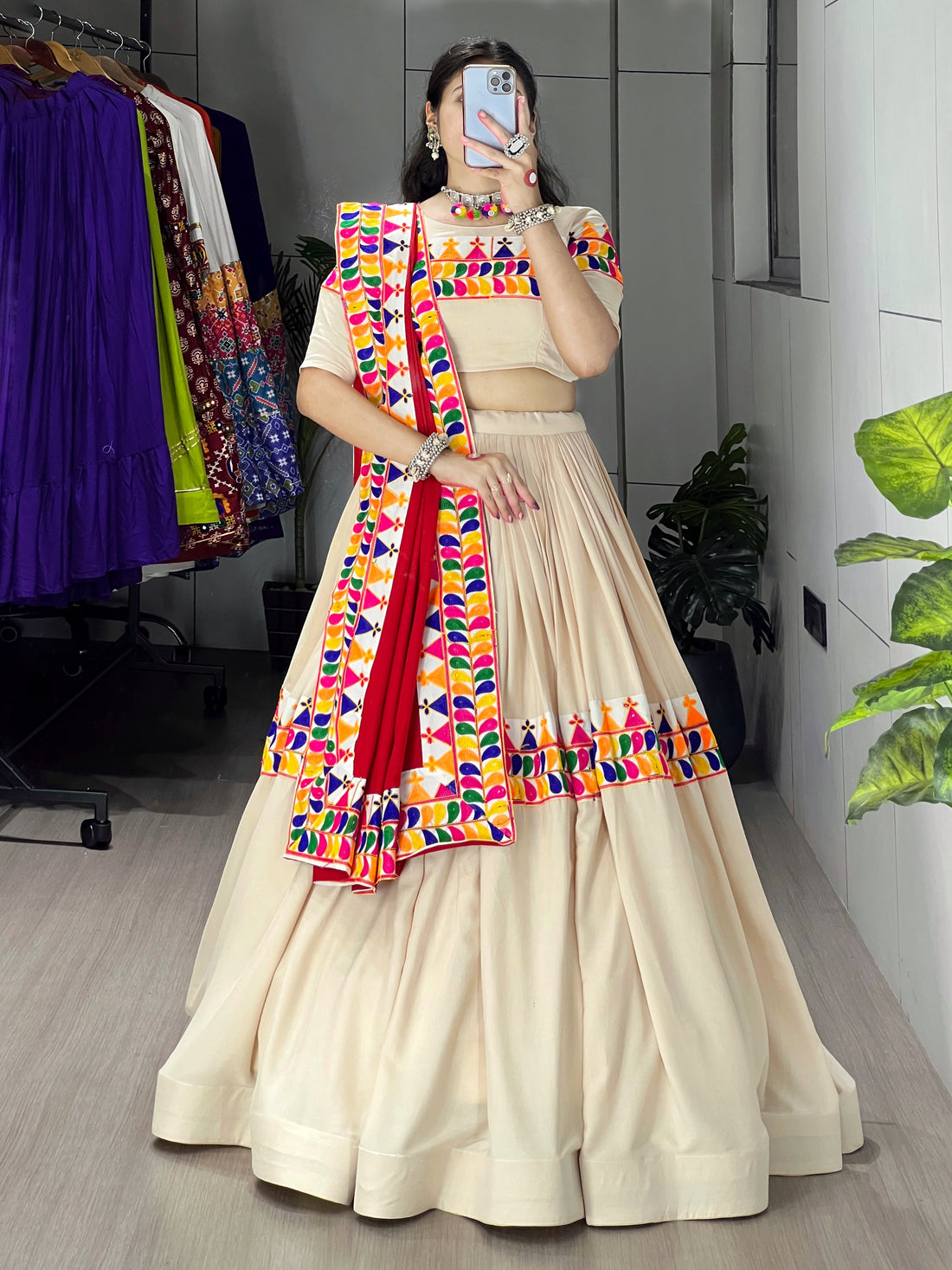 Vanilla Toned Navratri Special Chaniya Choli