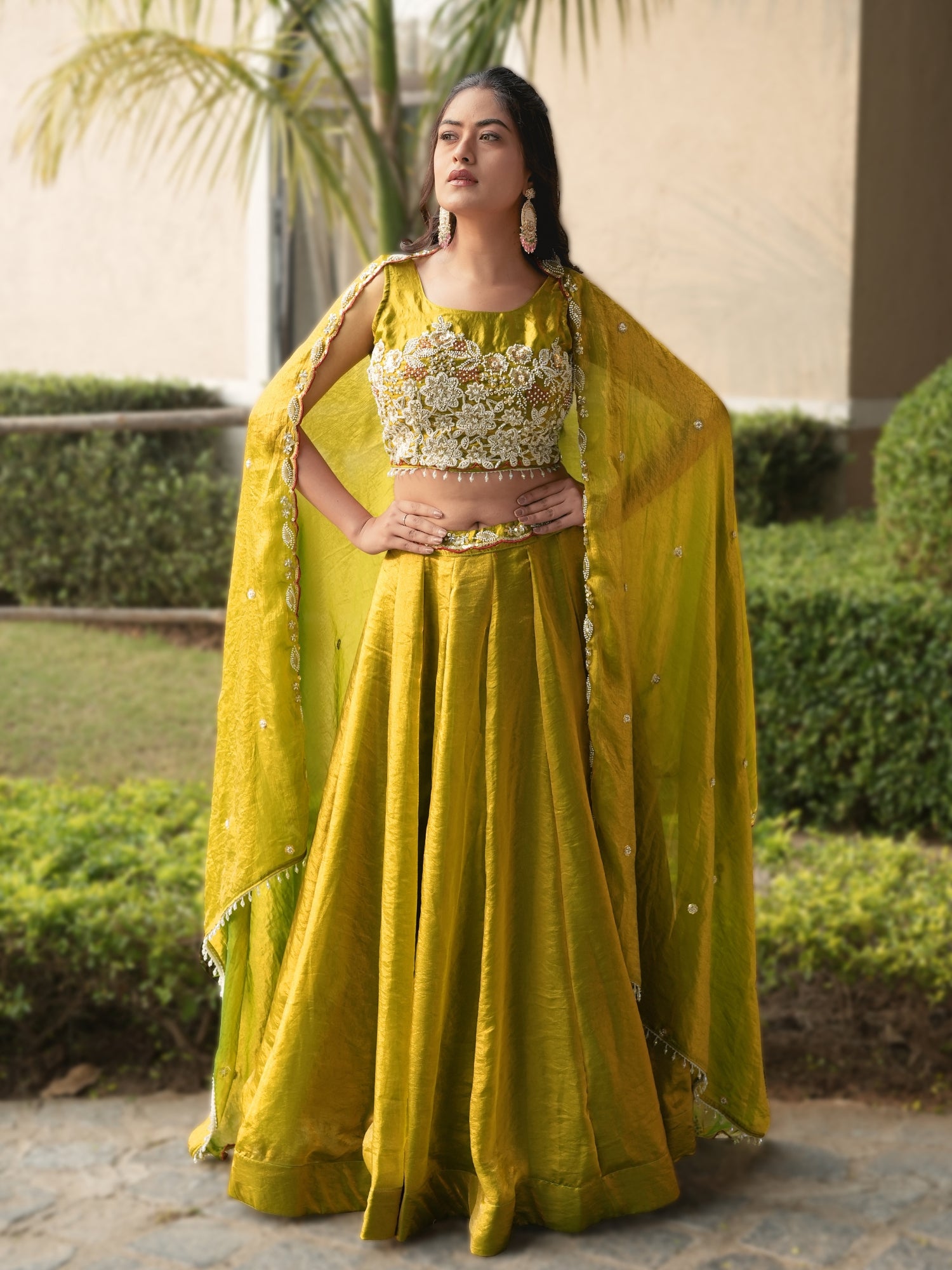 Fendy Silk  Beads Work Lehenga Choli Set