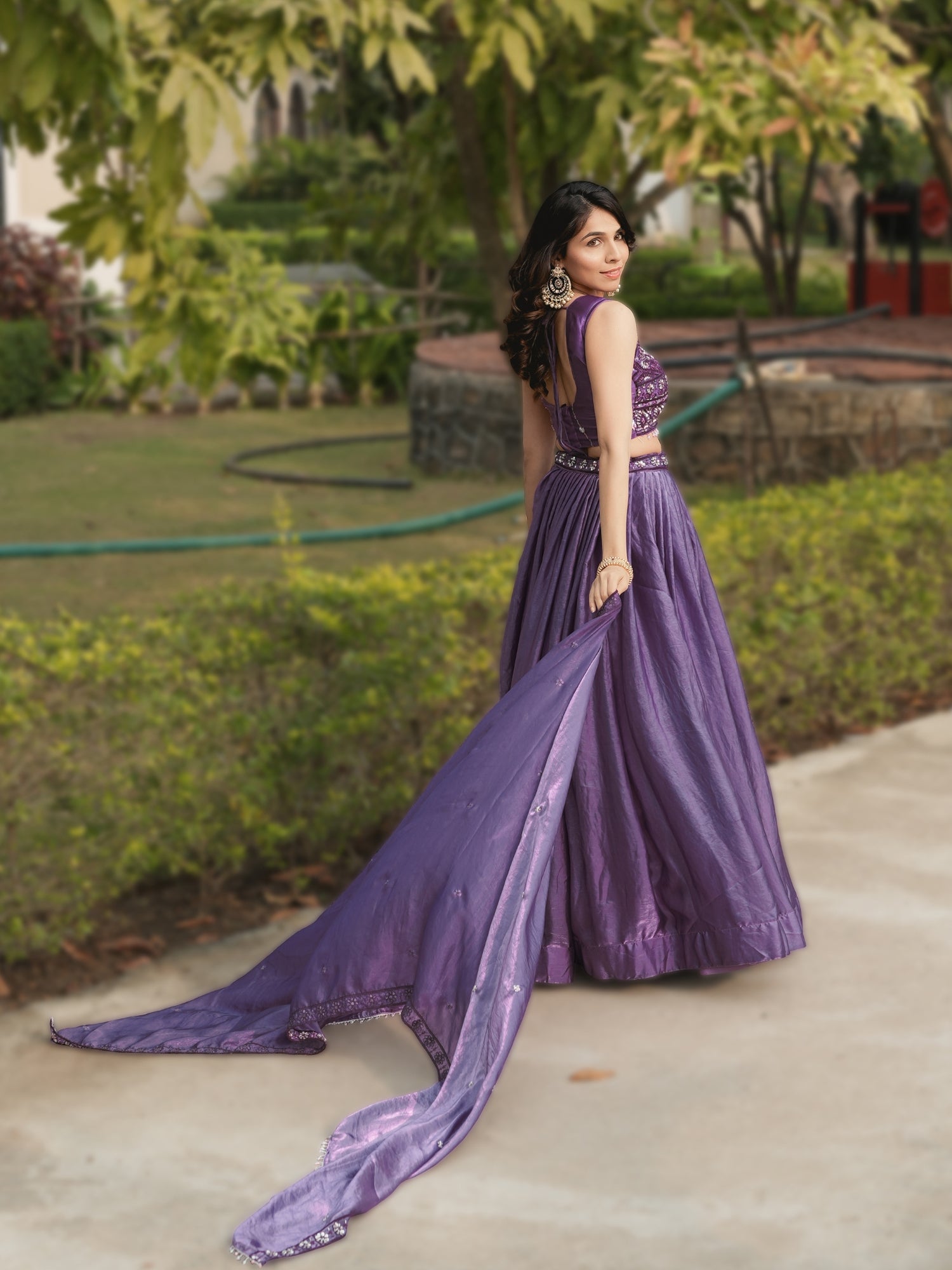 Fendy Silk  Beads Work Lehenga Choli Set