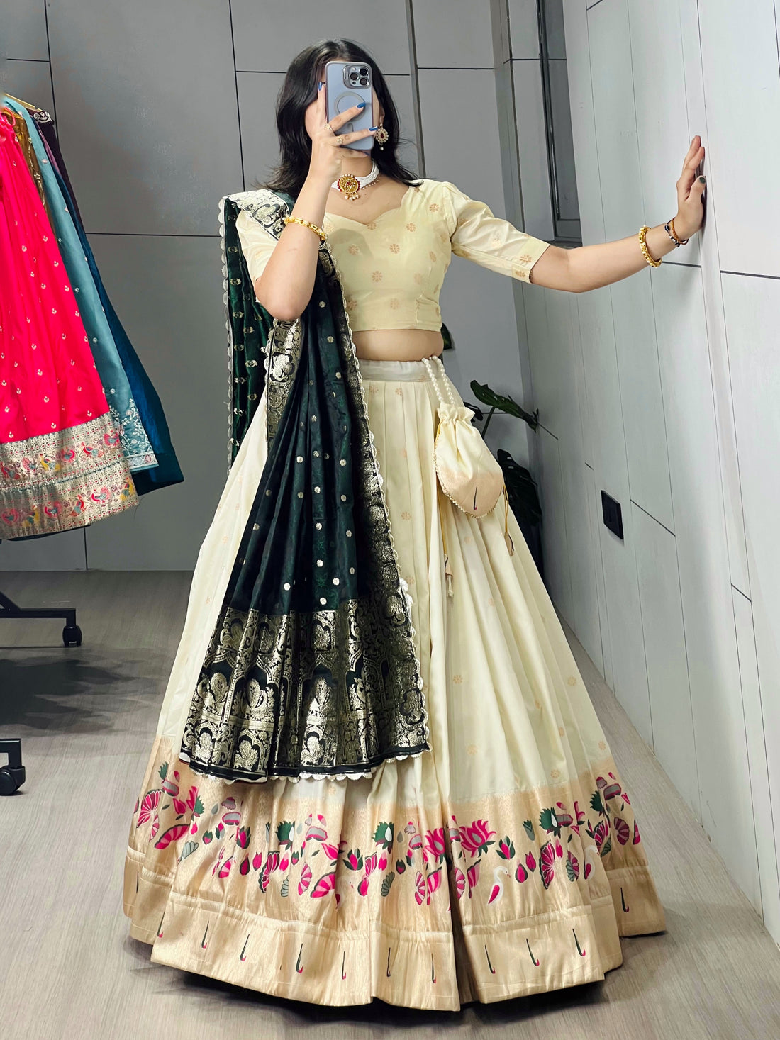 Presenting Letest Paithani Silk Lehenga Choli Sets