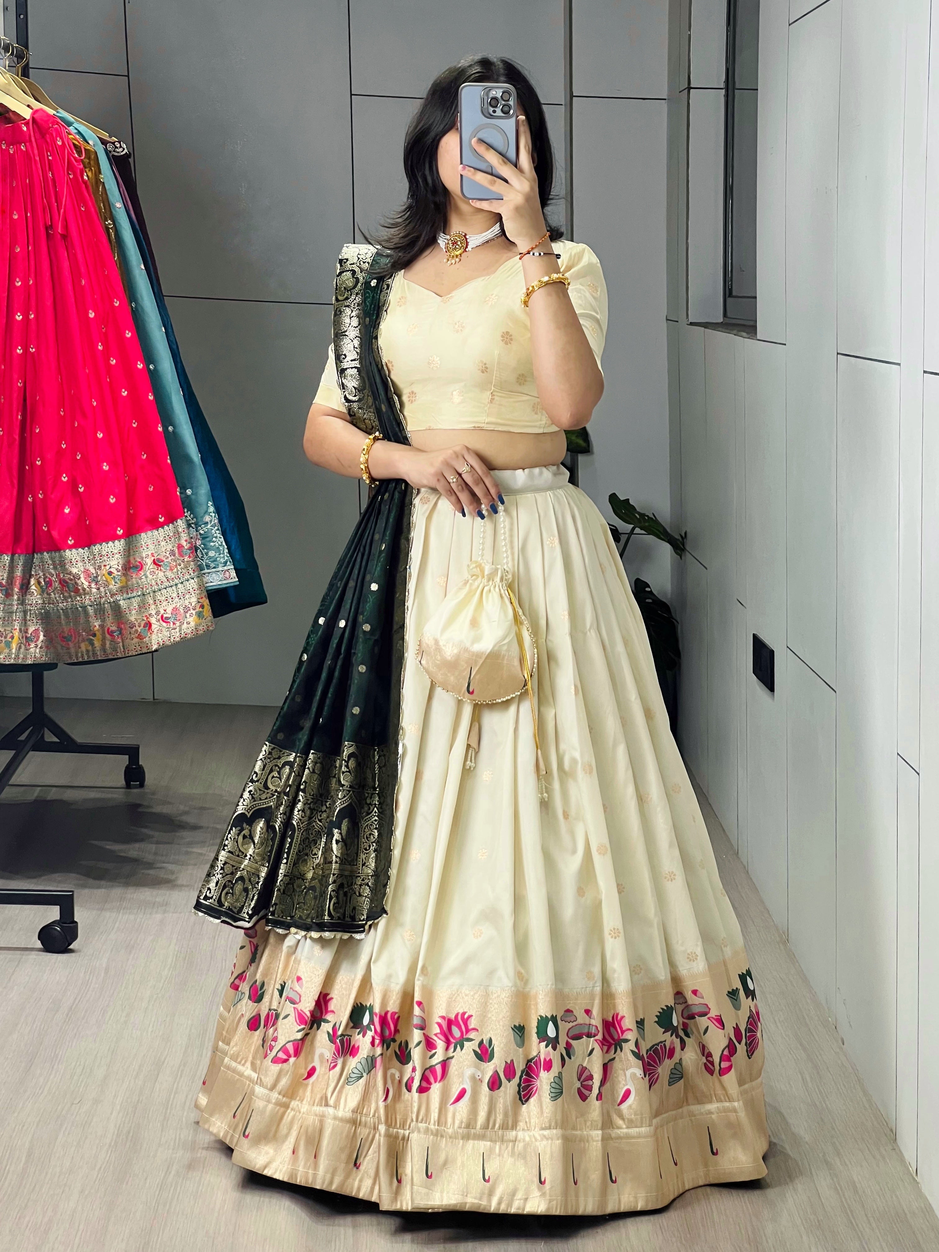 Presenting Letest Paithani Silk Lehenga Choli Sets