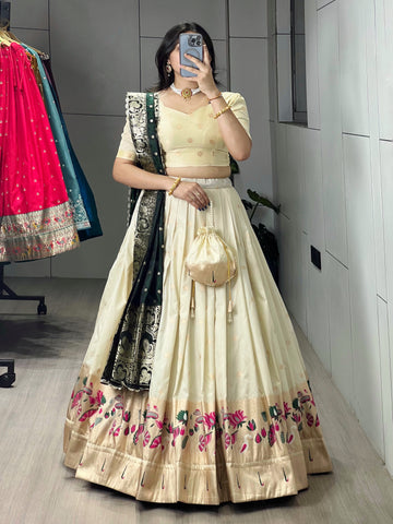 Presenting Letest Paithani Silk Lehenga Choli Sets