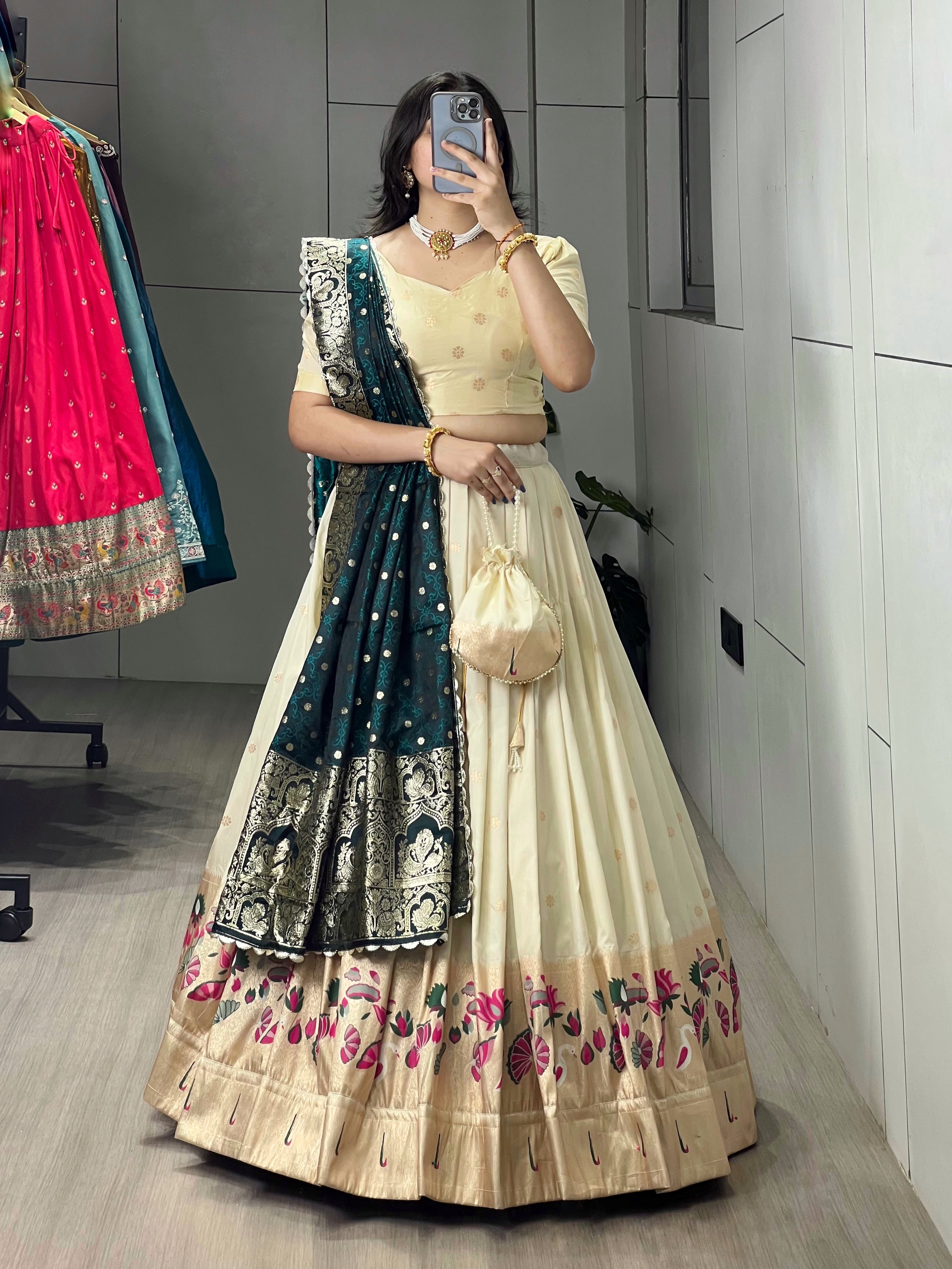 Presenting Letest Paithani Silk Lehenga Choli Sets