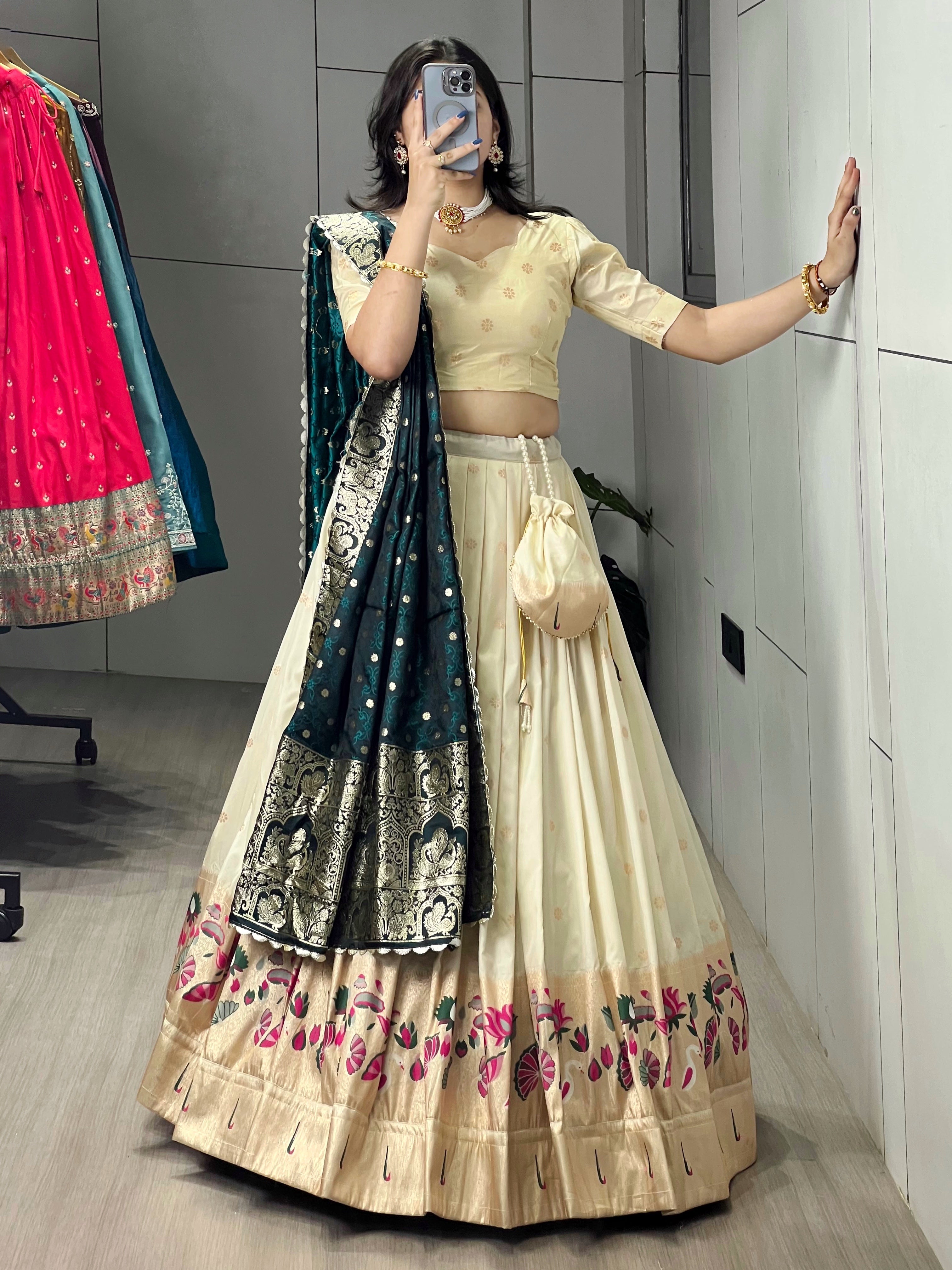 Presenting Letest Paithani Silk Lehenga Choli Sets
